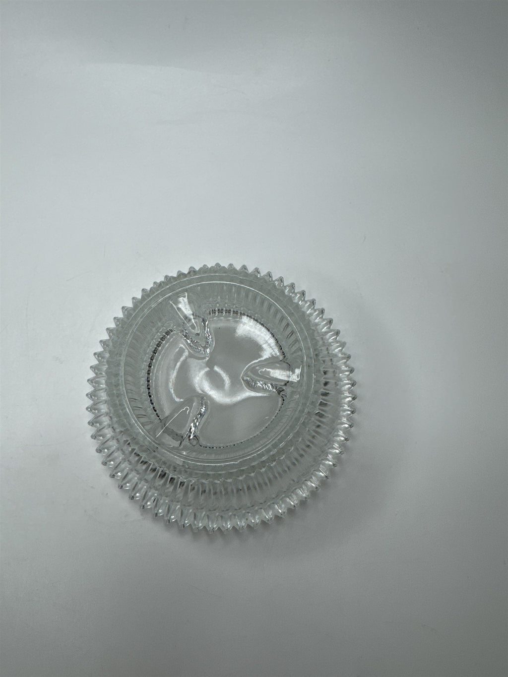 Vintage Crystal Hurricane Candle Stick Holder Lamp Base (BASE ONLY) EUC MCM