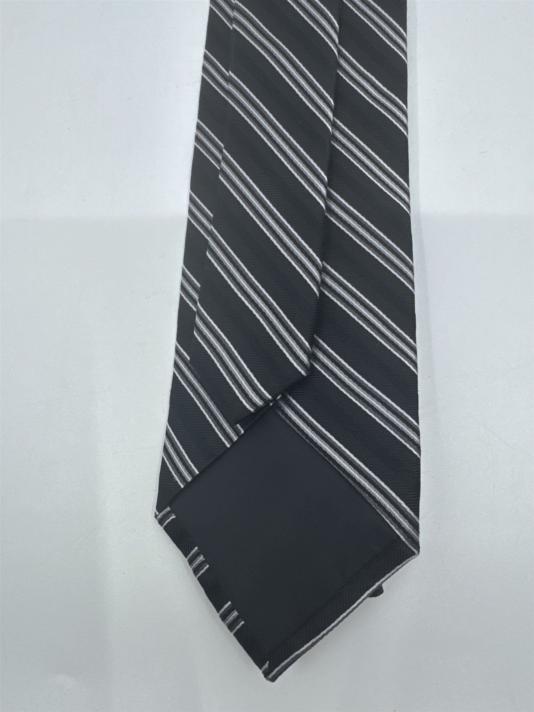 Stafford Tailored Culture Black, White And Silver Men's Neck Tie