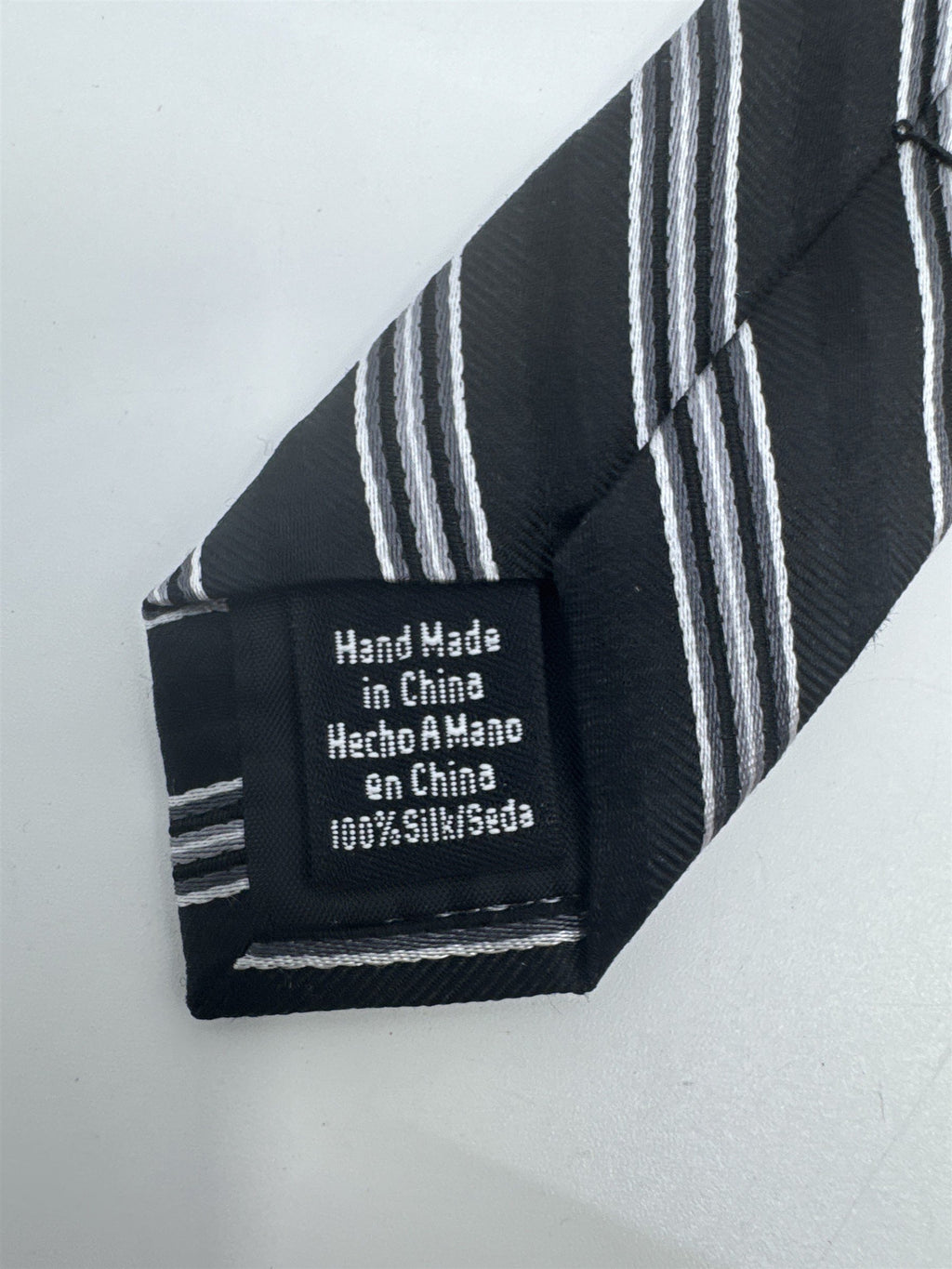 Stafford Tailored Culture Black, White And Silver Men's Neck Tie