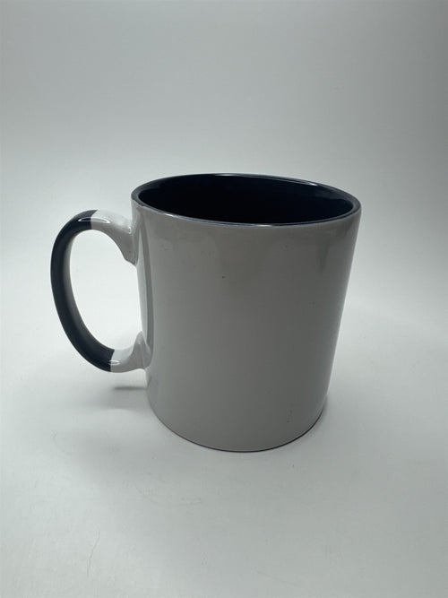 Ceramic Heavy Duty Embossed Blue and White Peace Fingers Stars & Stripes Mug