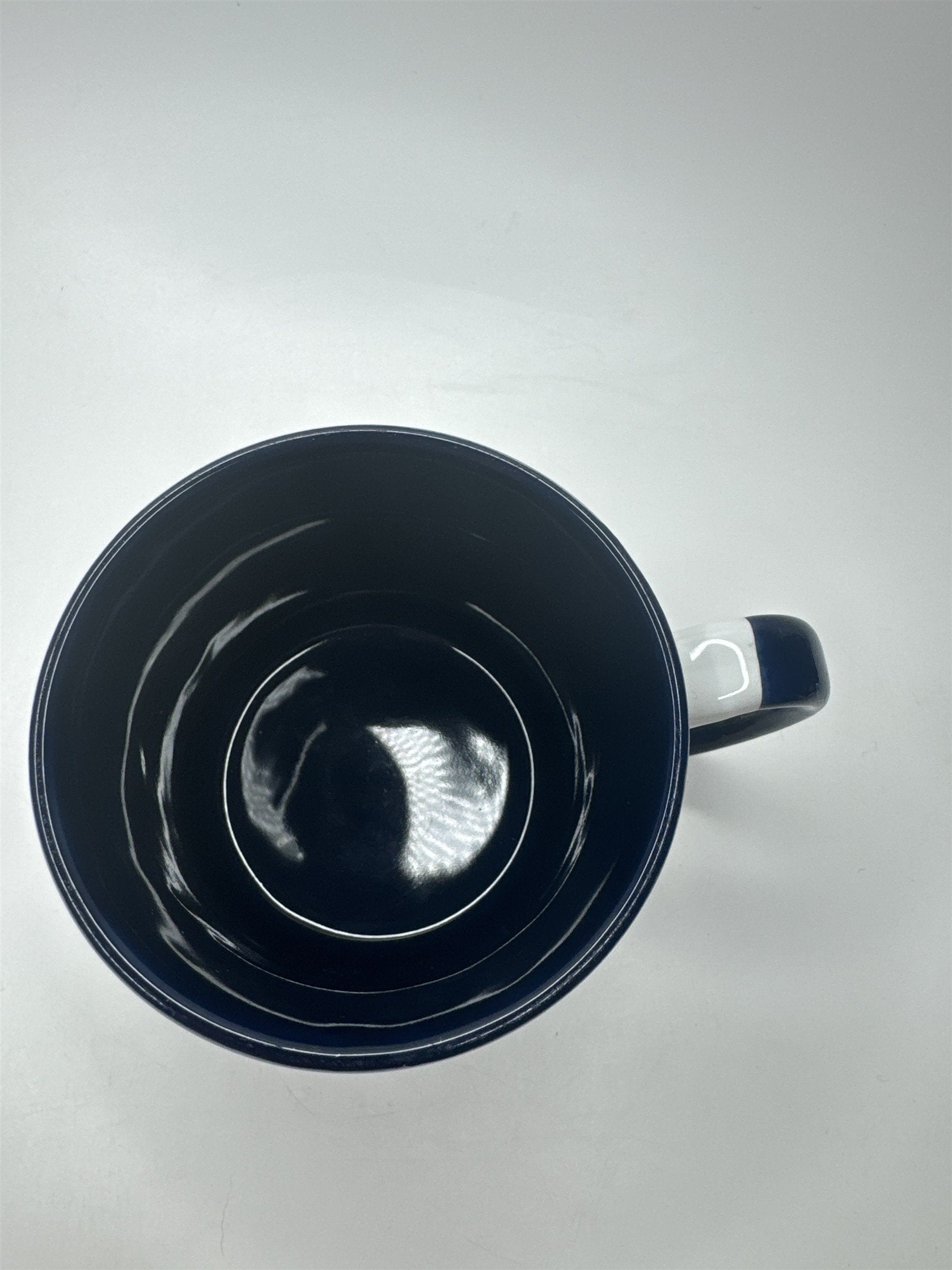 Ceramic Heavy Duty Embossed Blue and White Peace Fingers Stars & Stripes Mug