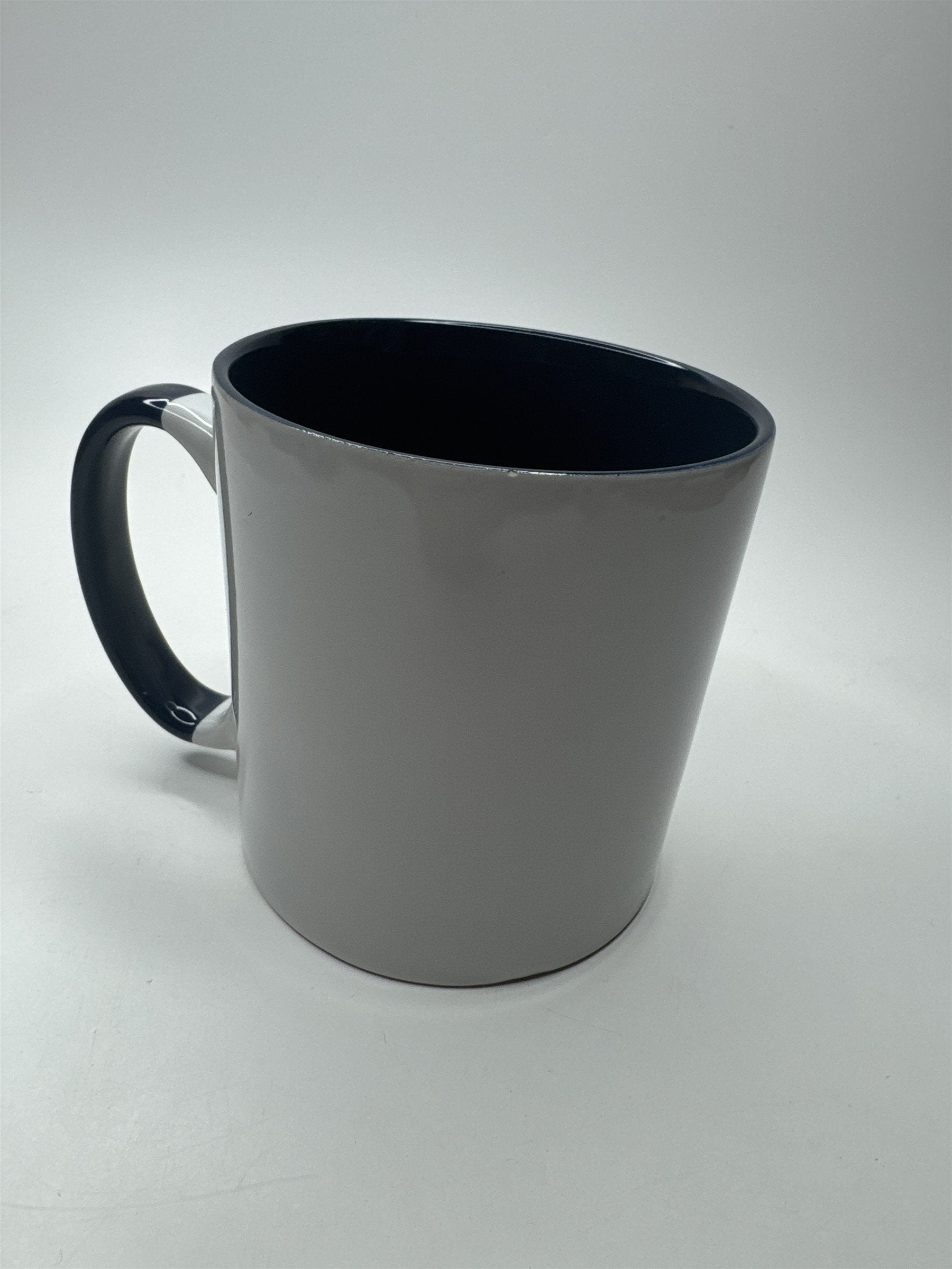 Ceramic Heavy Duty Embossed Blue and White Peace Fingers Stars & Stripes Mug