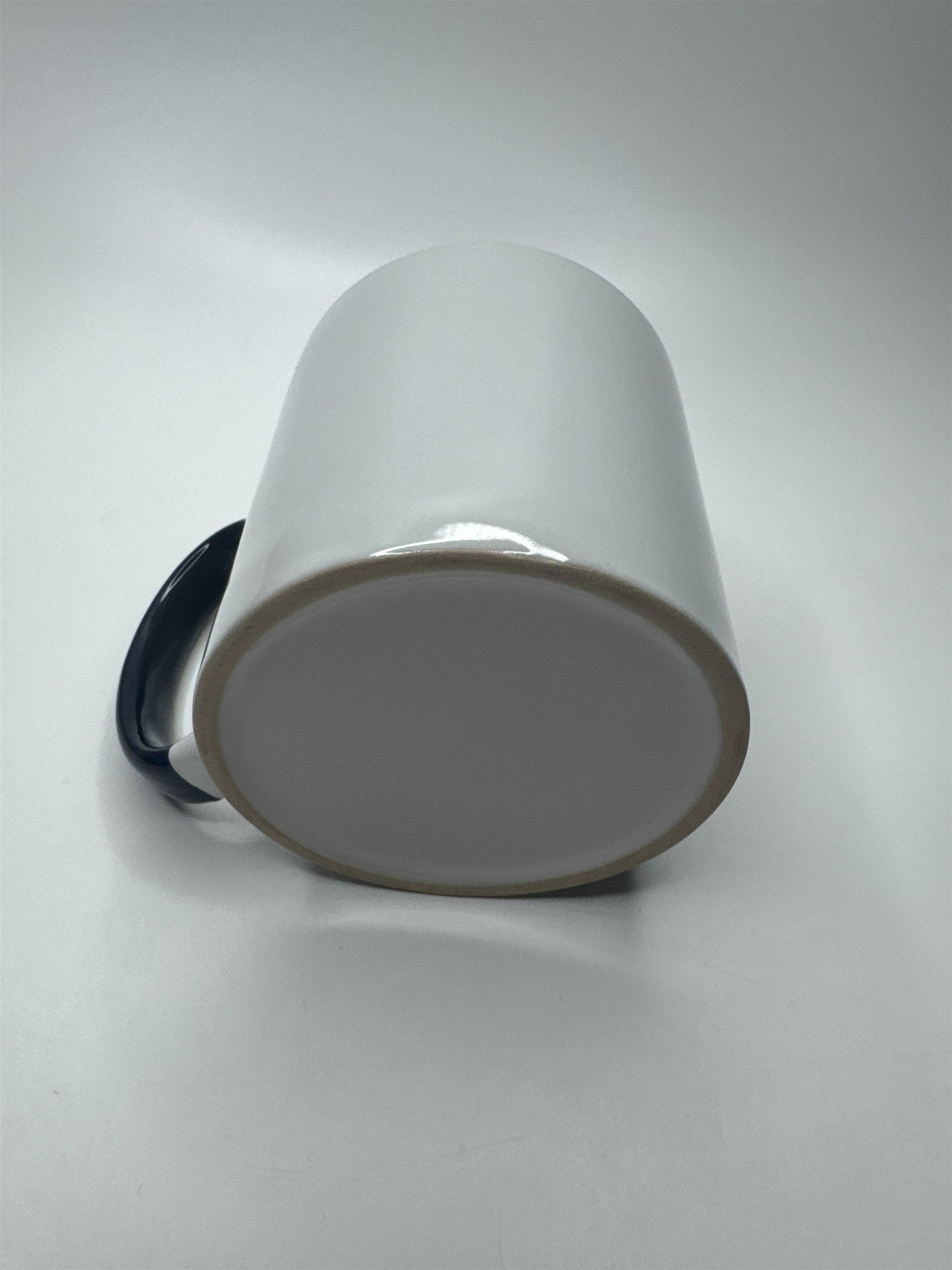Ceramic Heavy Duty Embossed Blue and White Peace Fingers Stars & Stripes Mug