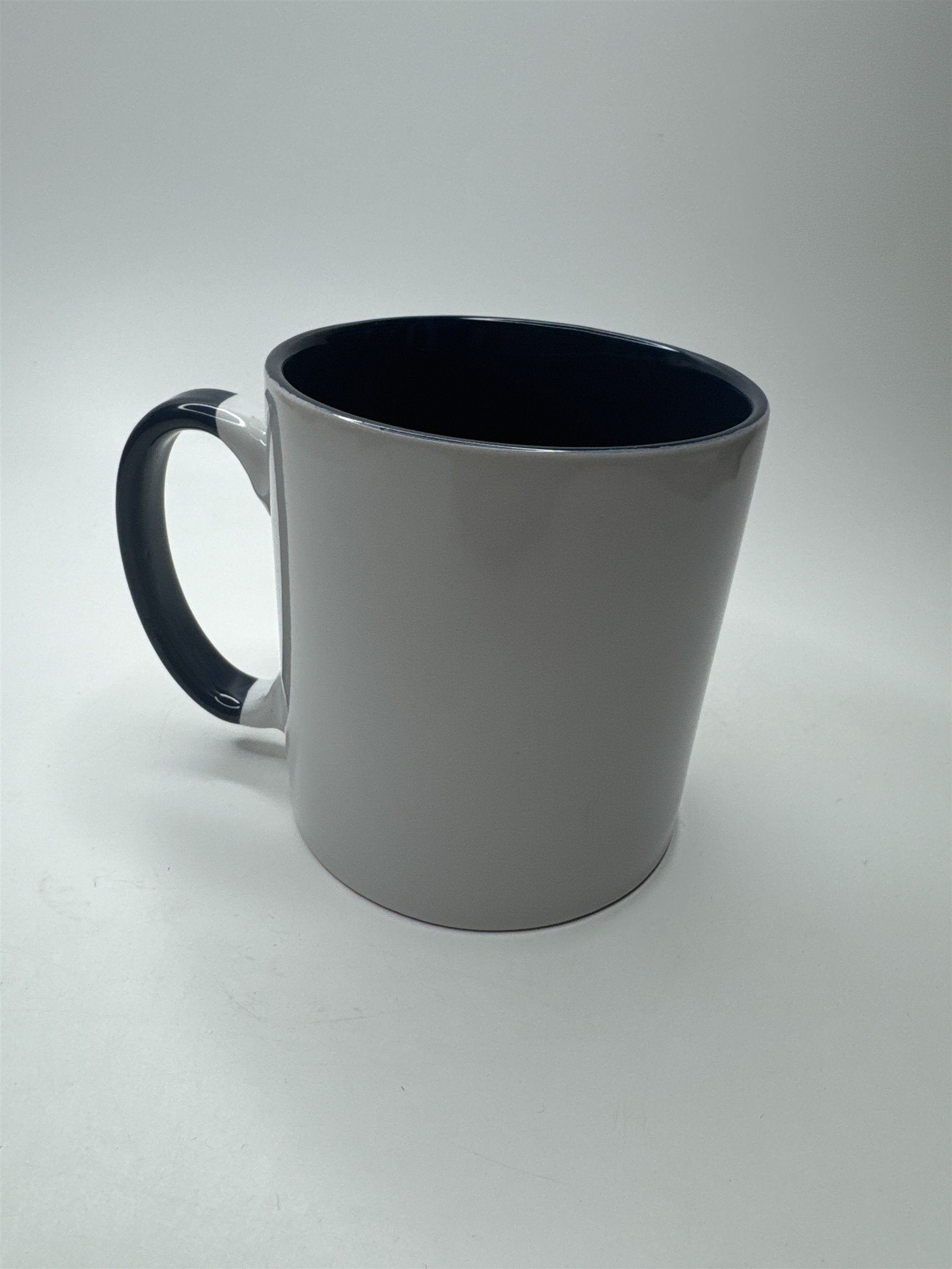 Ceramic Heavy Duty Embossed Blue and White Peace Fingers Stars & Stripes Mug