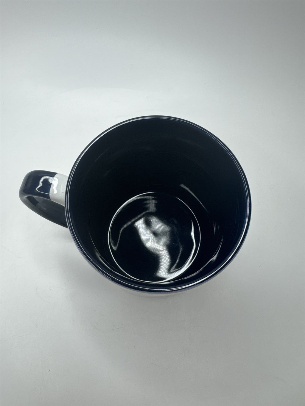 Ceramic Heavy Duty Embossed Blue and White Peace Fingers Stars & Stripes Mug