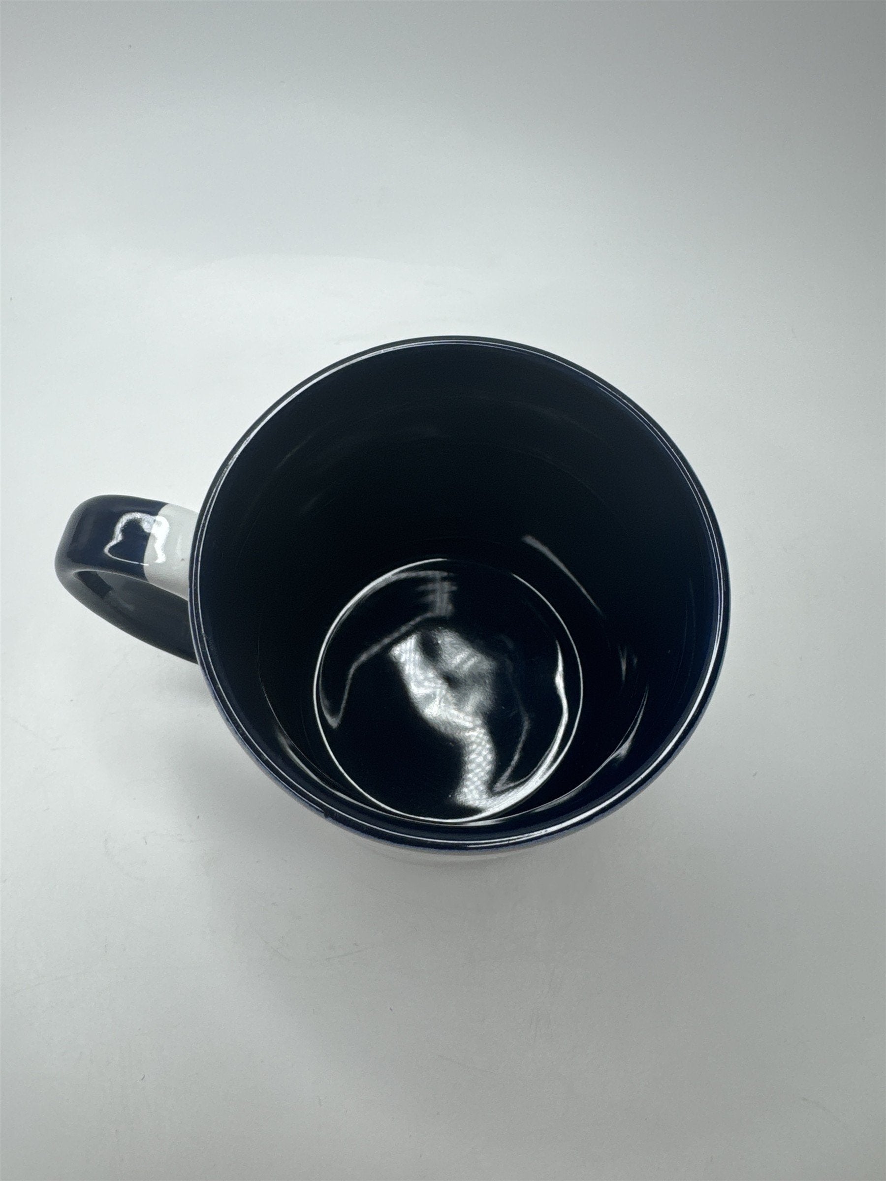 Ceramic Heavy Duty Embossed Blue and White Peace Fingers Stars & Stripes Mug