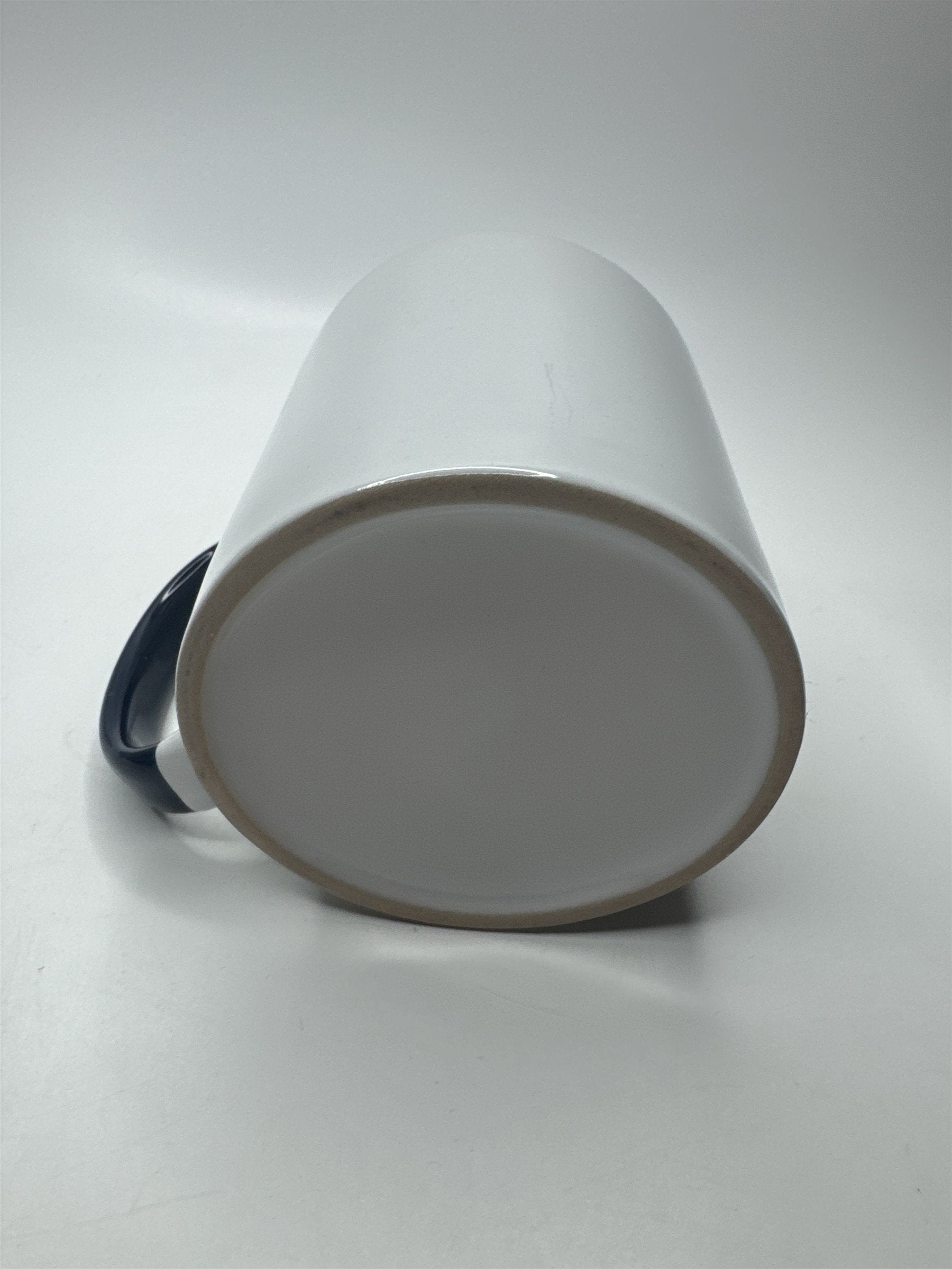Ceramic Heavy Duty Embossed Blue and White Peace Fingers Stars & Stripes Mug