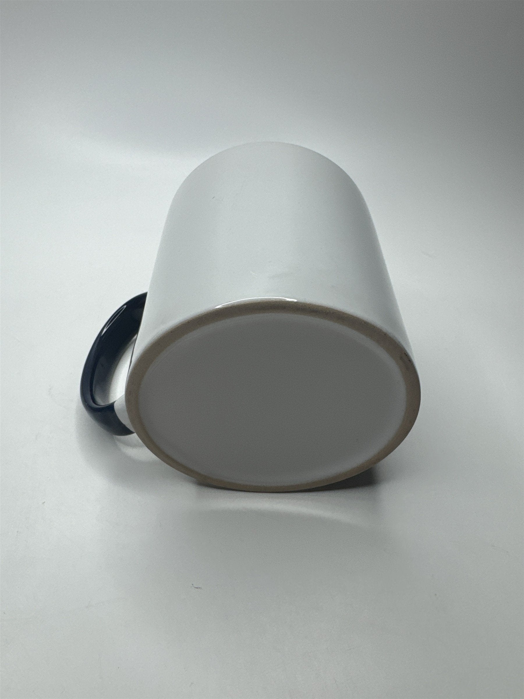 Ceramic Heavy Duty Embossed Blue and White Peace Fingers Stars & Stripes Mug