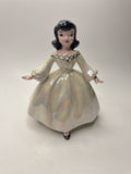 Vintage Holland Mold MCM Southern Belle Girl Figurine 1950s White Dress Topper