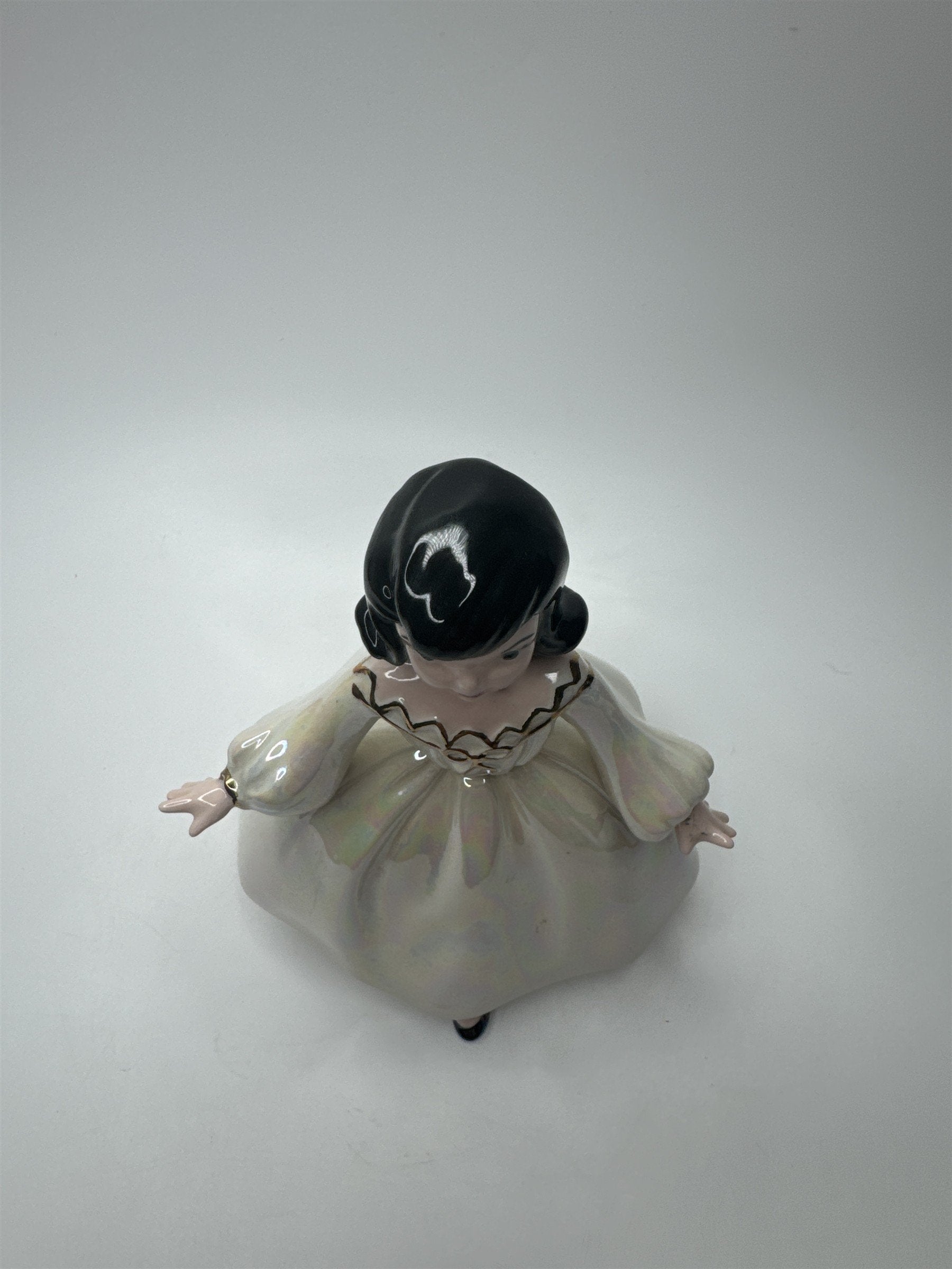 Vintage Holland Mold MCM Southern Belle Girl Figurine 1950s White Dress Topper