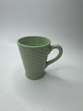 Rare Vintage Green Basket Weave 4" Easter Coffee Mug Made in Japan EUC