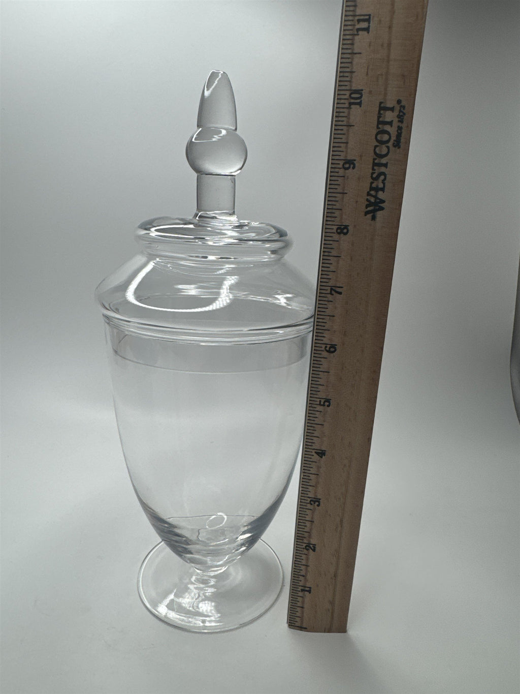 10.5" Tall Glass Apothecary Jar - Large Storage Canister Candy Bar Decor