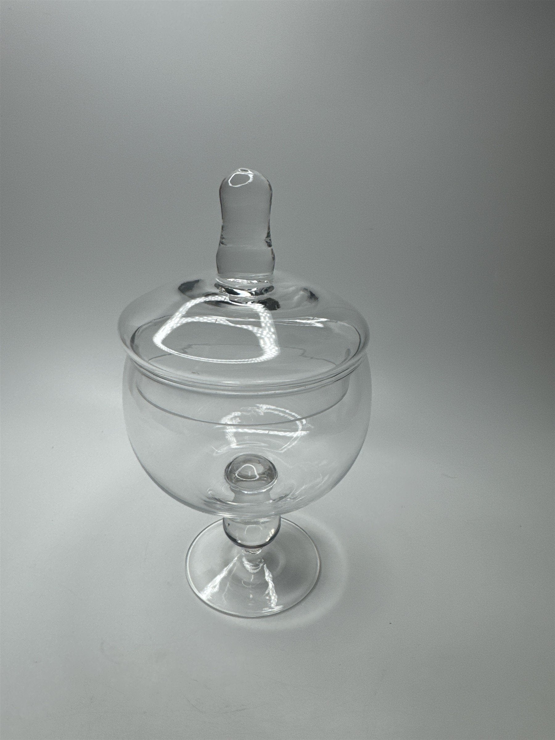 8" Tall Glass Apothecary Jar - Medium Storage Canister Candy Bar Decor