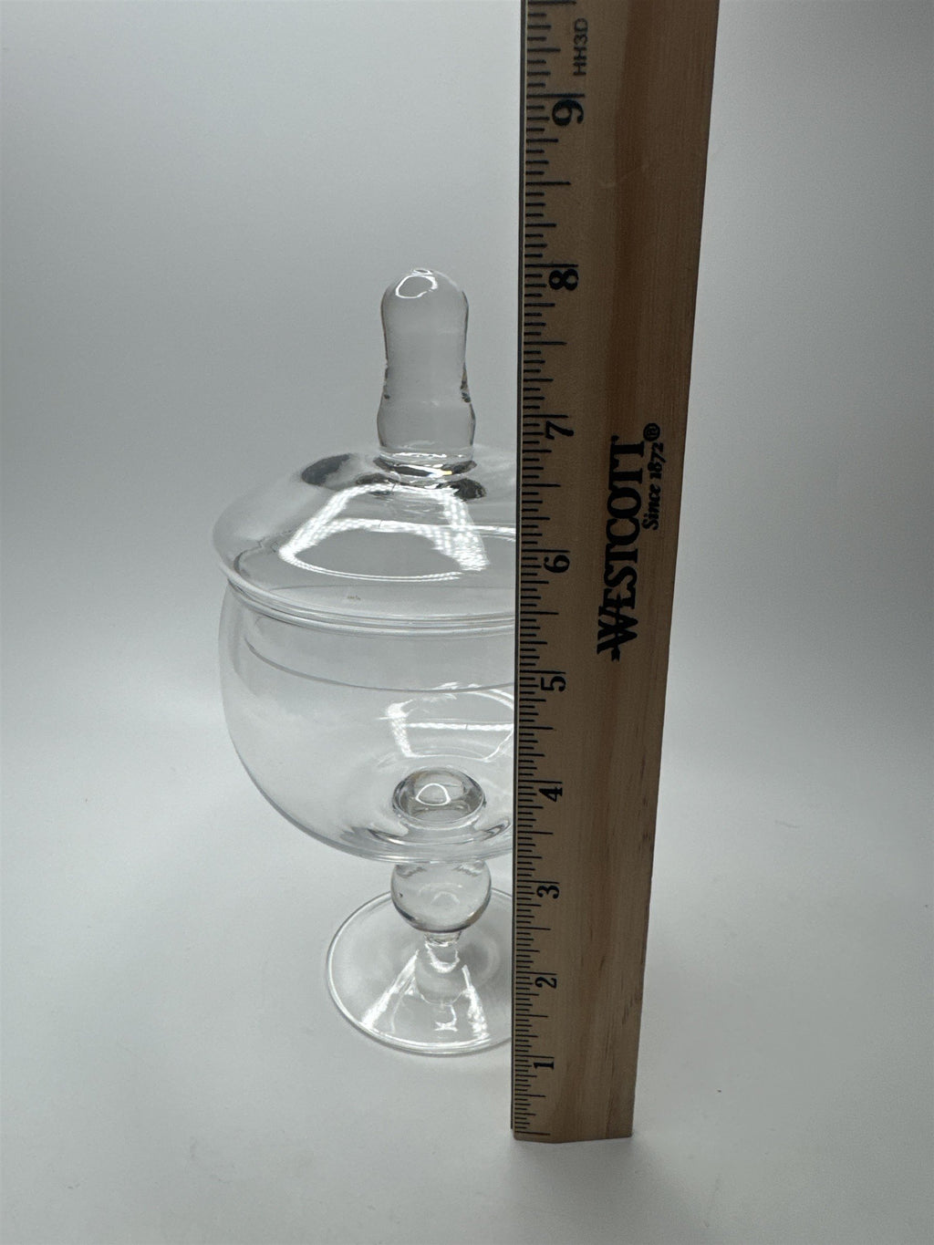 8" Tall Glass Apothecary Jar - Medium Storage Canister Candy Bar Decor