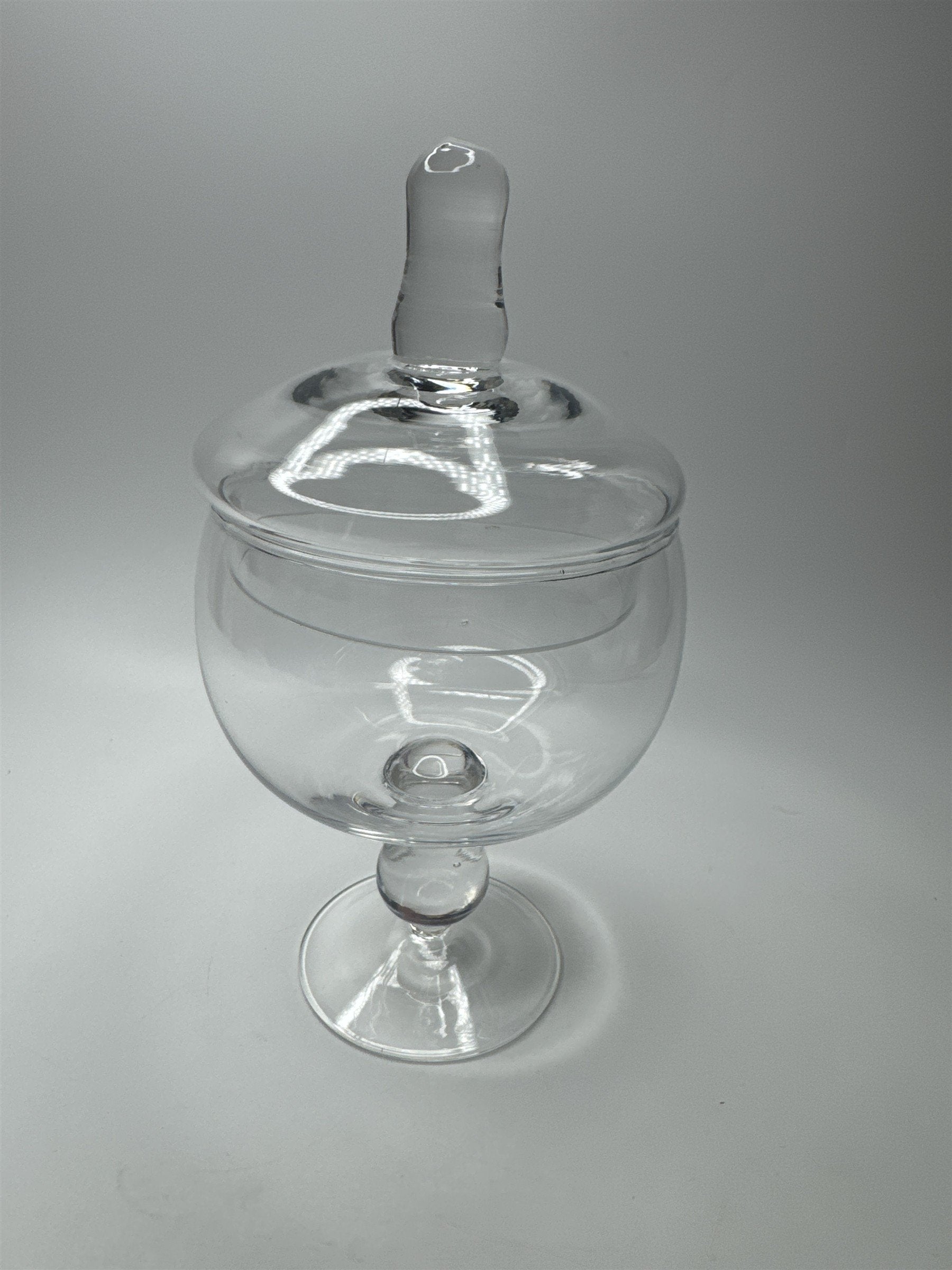 8" Tall Glass Apothecary Jar - Medium Storage Canister Candy Bar Decor