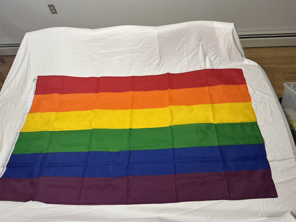 Large Rainbow Pride Flag /w 2 Grommets for Hanging