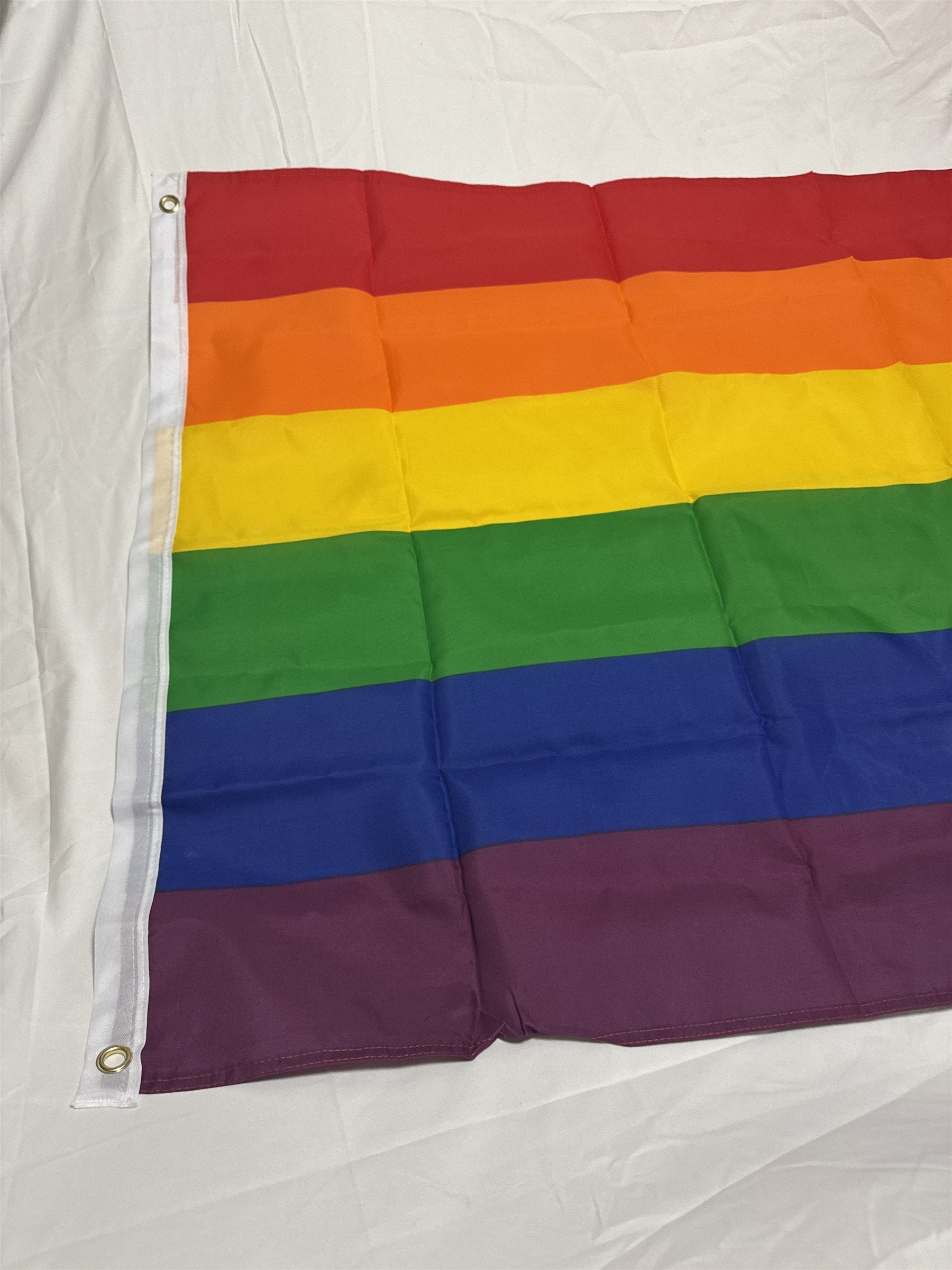 Large Rainbow Pride Flag /w 2 Grommets for Hanging