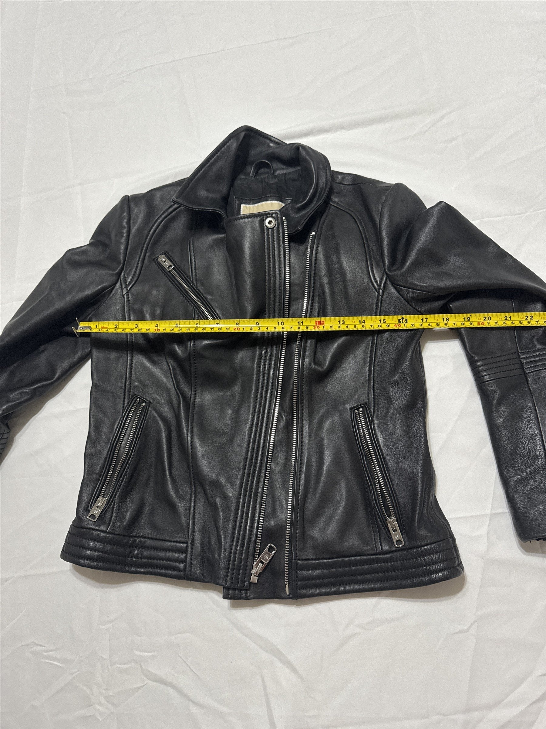 Womens Size Small Michael Kors Black Motorcycle Biker Jacket