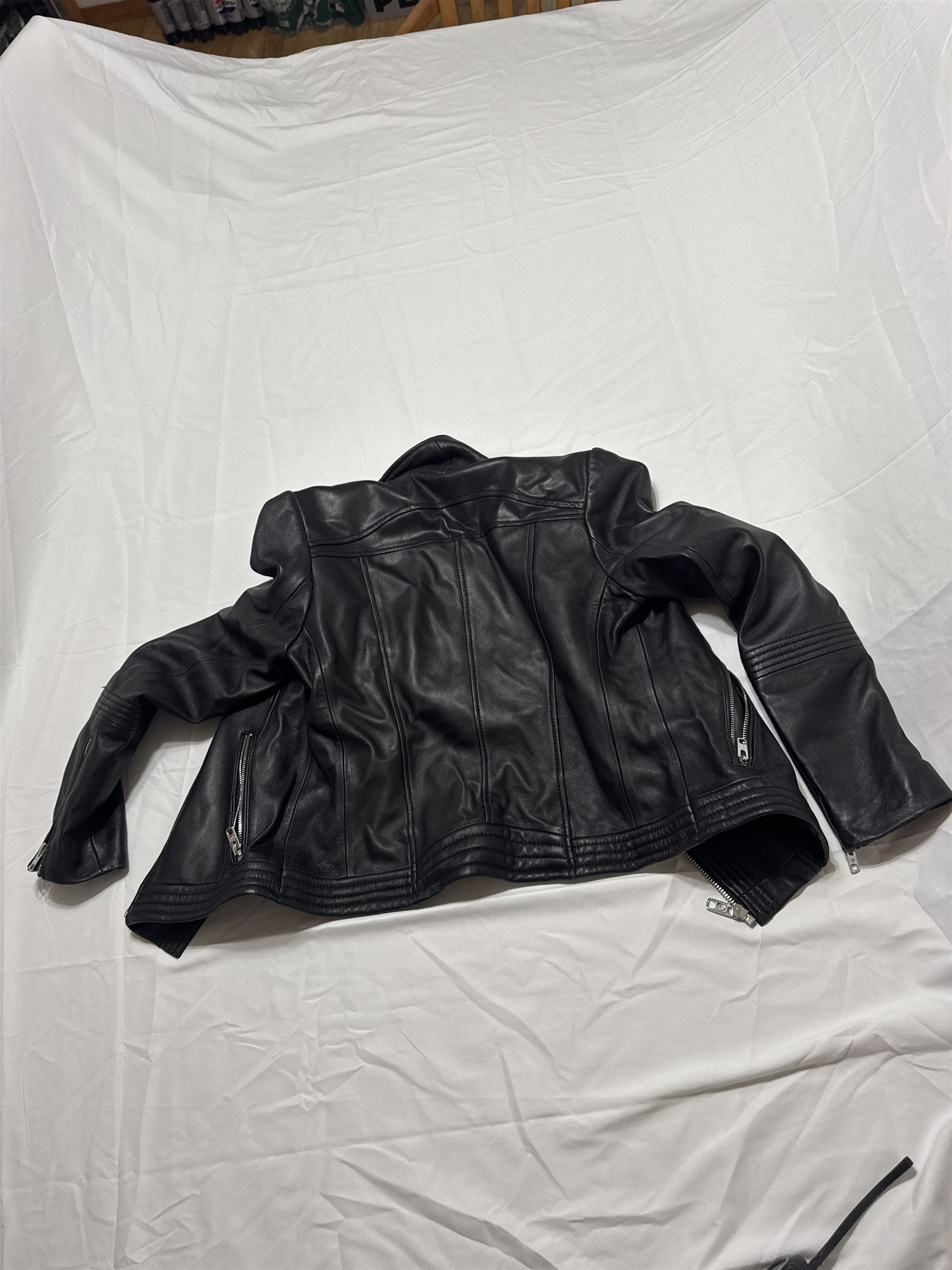 Womens Size Small Michael Kors Black Motorcycle Biker Jacket