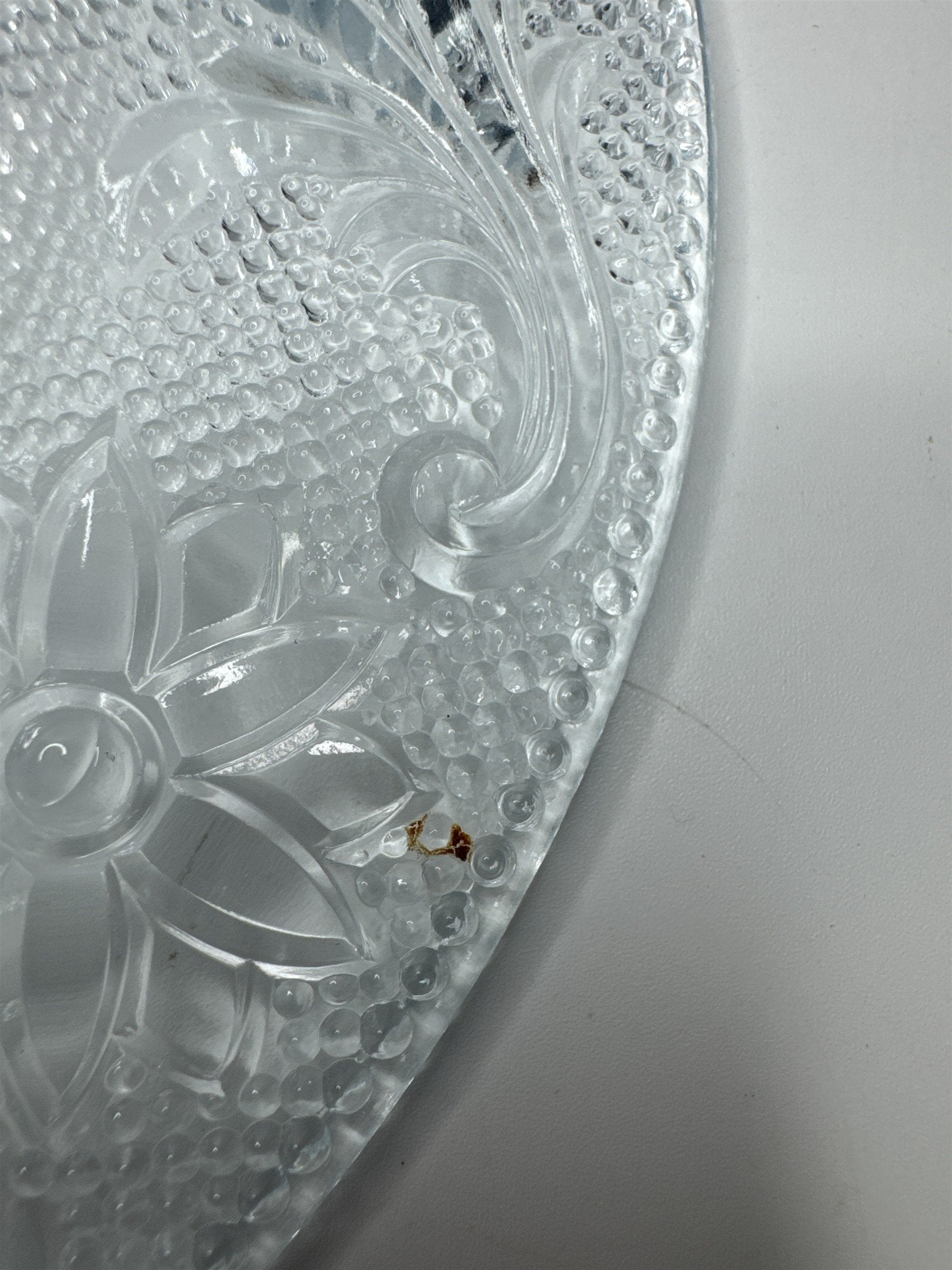 Vintage Indiana Glass Crystal Depression Daisy Tiara Snack Plate 8.25"