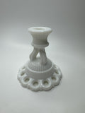 Vintage Westmoreland Milk Glass Doric Candlestick Lace Candle Holder
