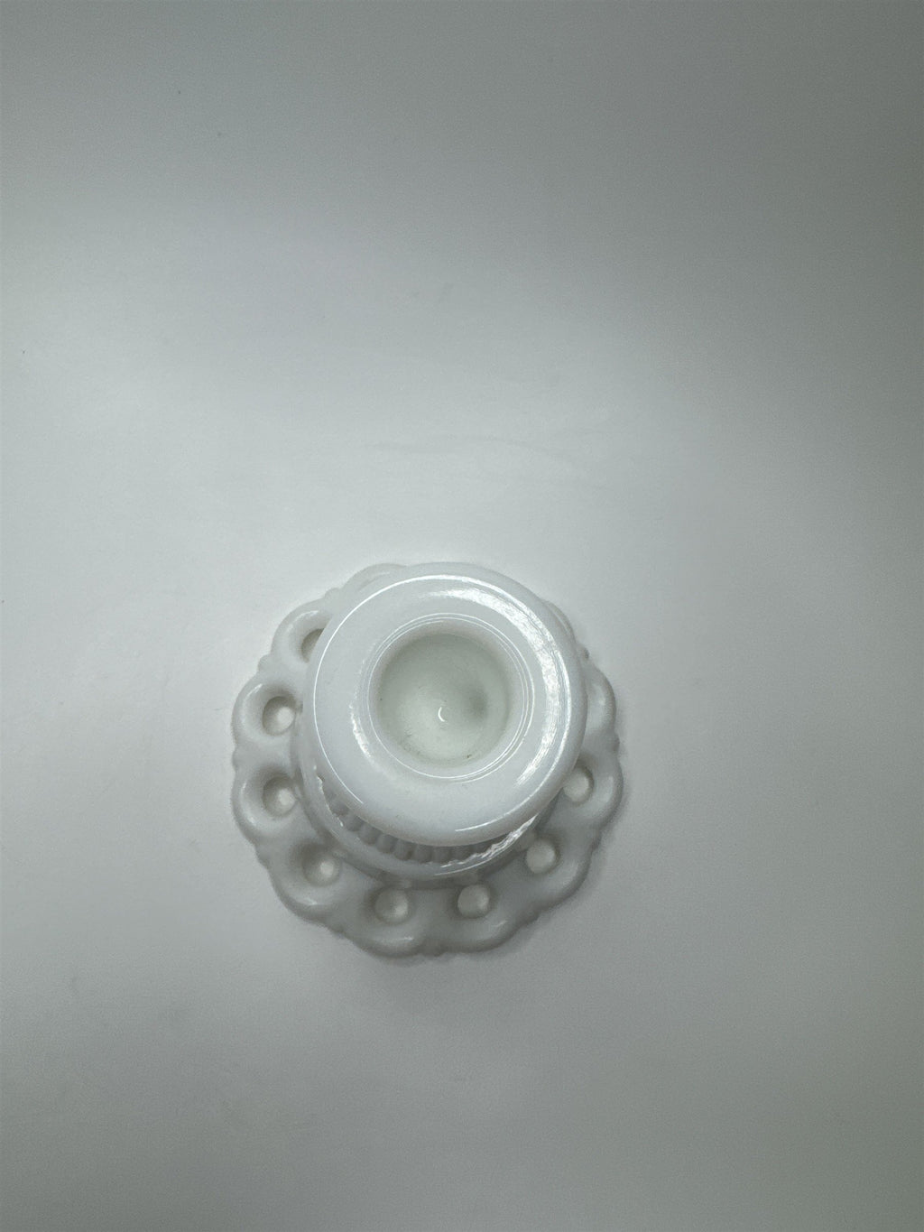 Vintage Westmoreland Milk Glass Doric Candlestick Lace Candle Holder