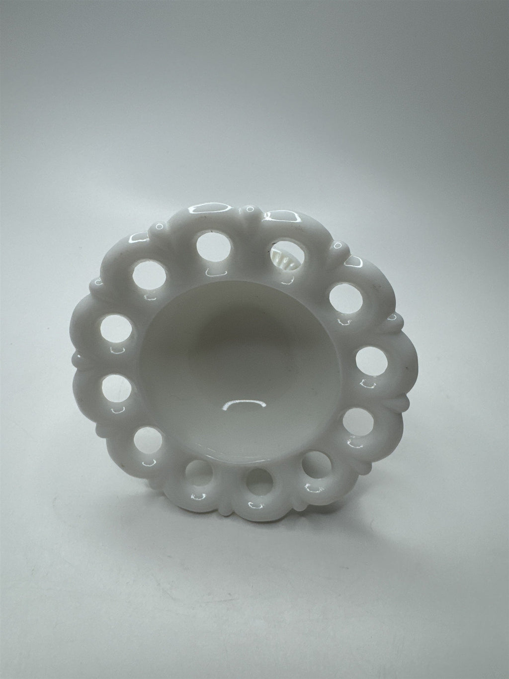 Vintage Westmoreland Milk Glass Doric Candlestick Lace Candle Holder