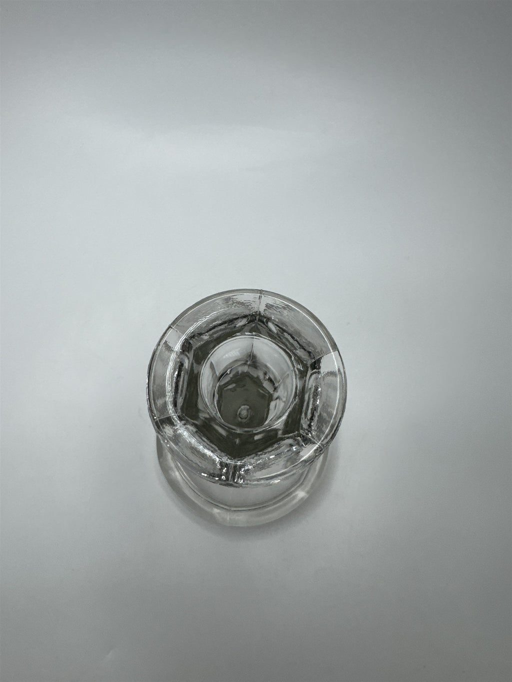 Vintage 6.5" Floral Etched Crystal Candlestick Candle Holder EUC