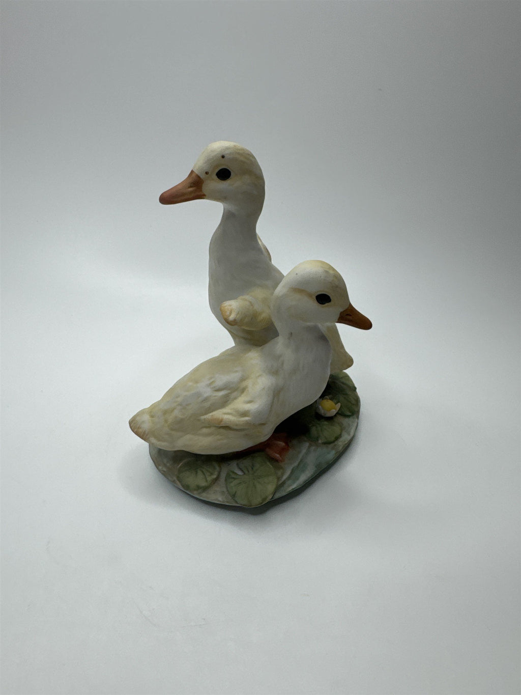 Vintage Masterpiece by Homco Home Interiors Porcelain Yellow Ducks on Pond Lily