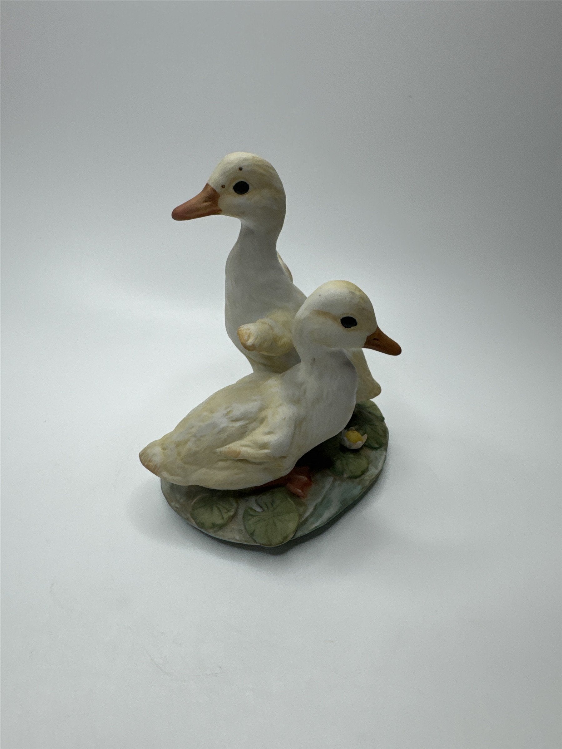 Vintage Masterpiece by Homco Home Interiors Porcelain Yellow Ducks on Pond Lily