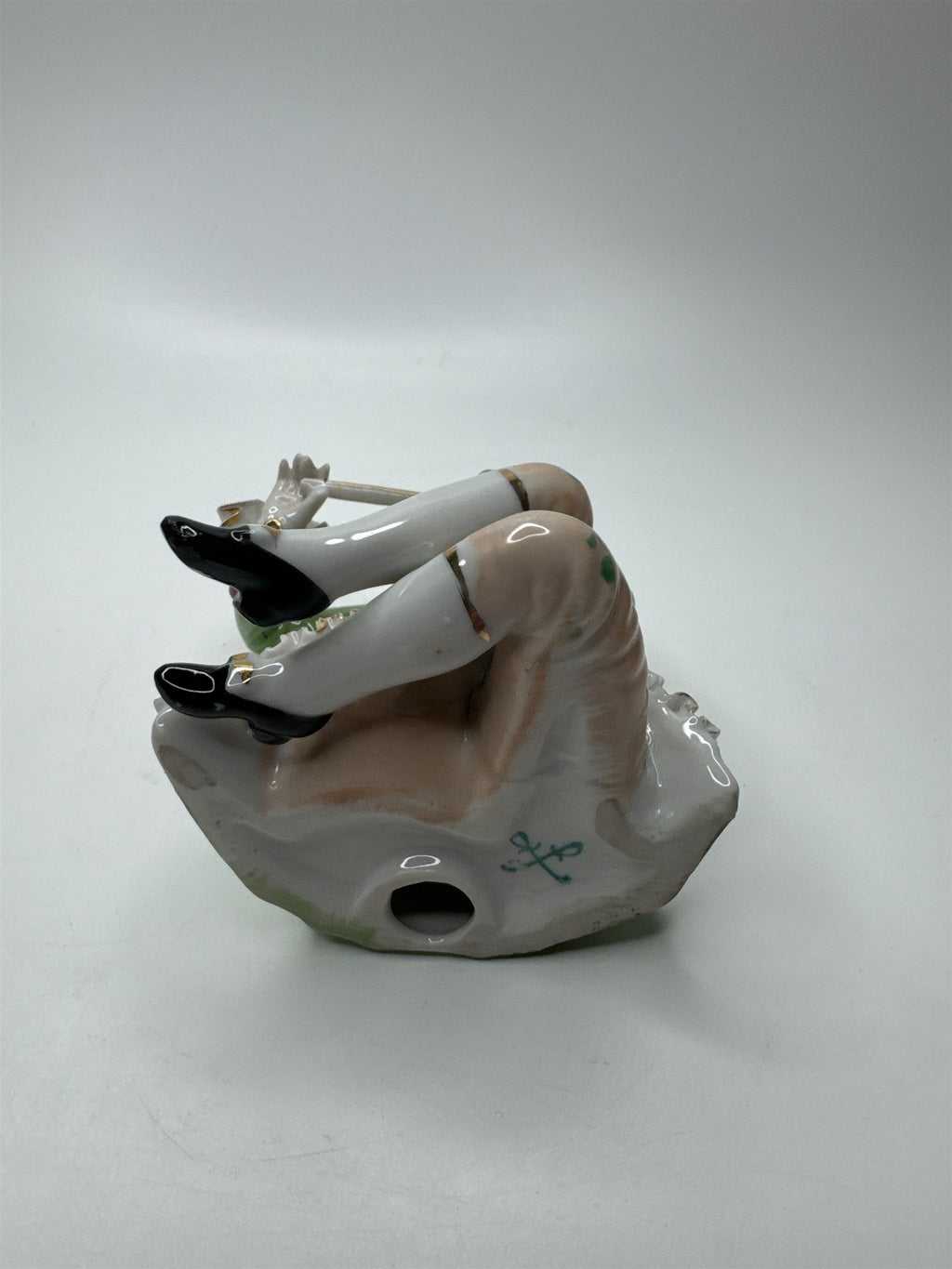 Vintage Wales Porcelain Figurine Rare Sword Mark Made in Japan Flute Player