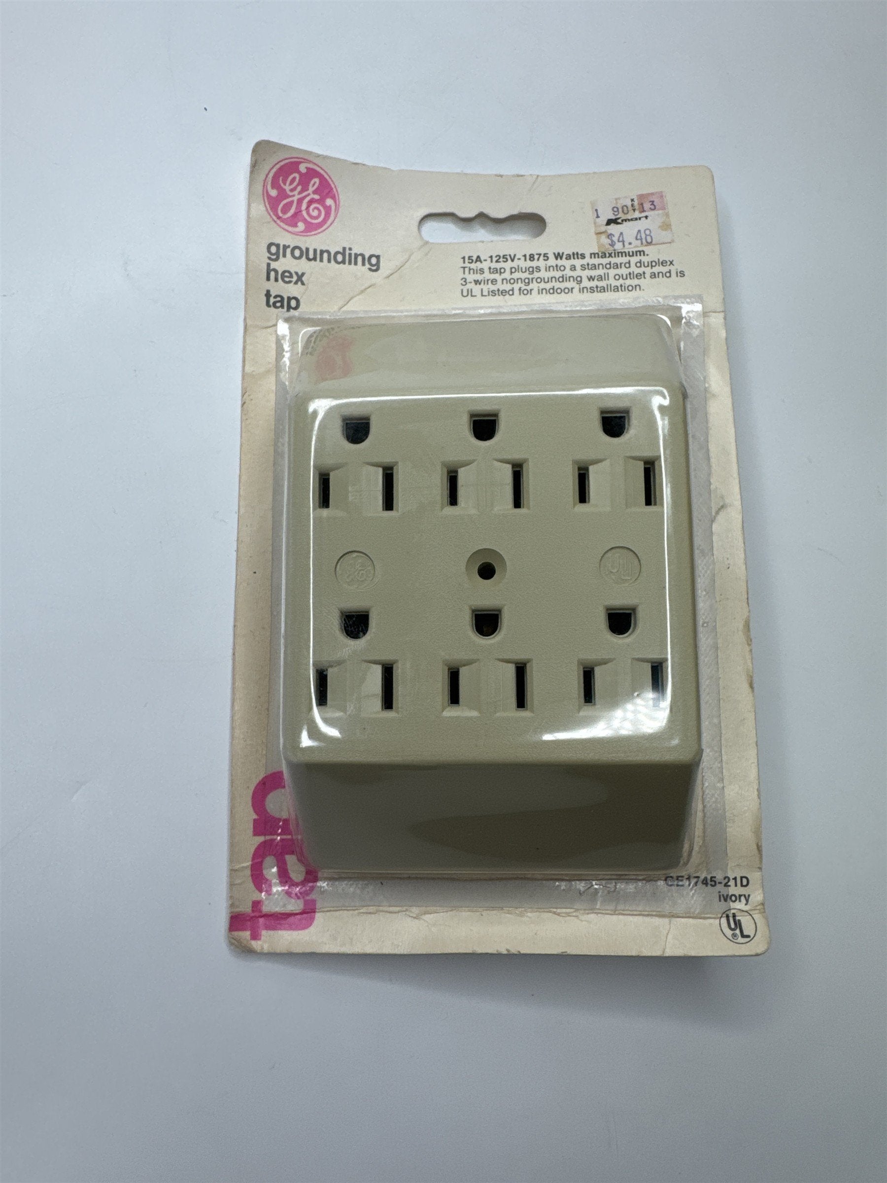 Vintage 1986 GE Grounding Hex Tap GE1745-21D Ivory NOS Kmart
