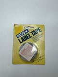 Vintage ROTEX Label Maker 3/8" x 144" NOS Refill Tape BLACK USA