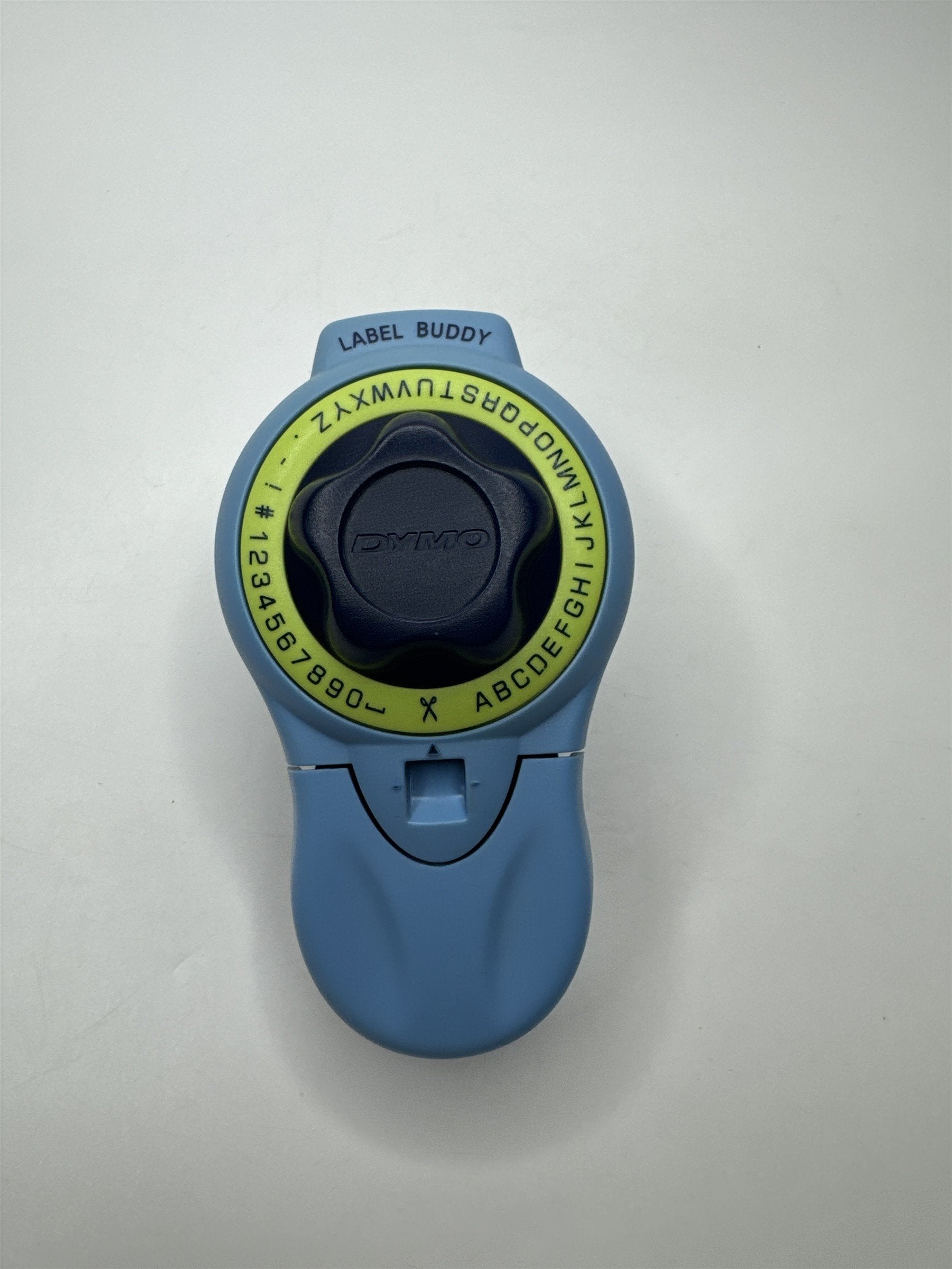 Dymo Label Buddy Manual Label Maker Embossing Organizer Tool Blue