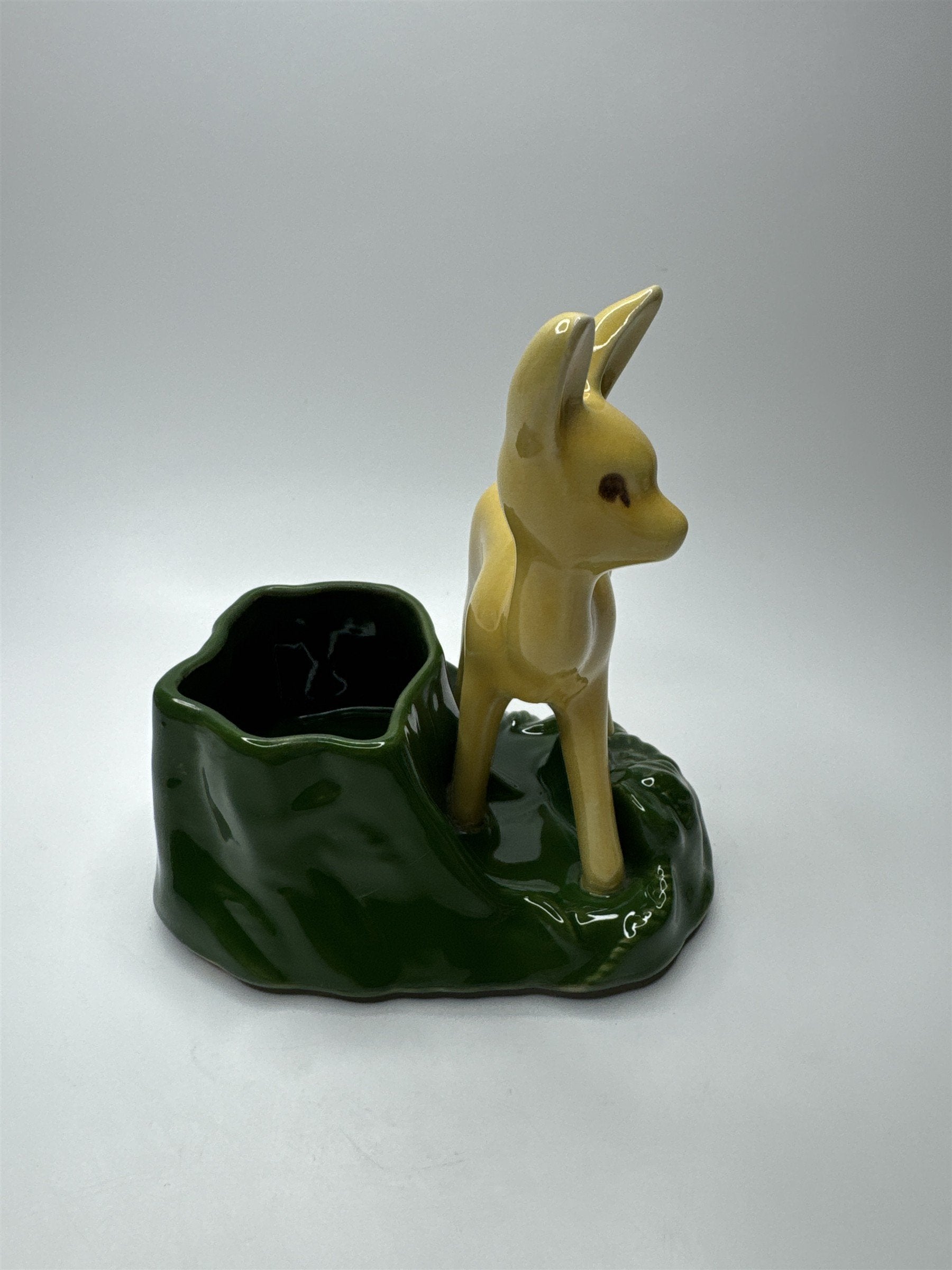 Vintage Shawnee Art Pottery Yellow Deer on Grass Planter USA #624 Planter