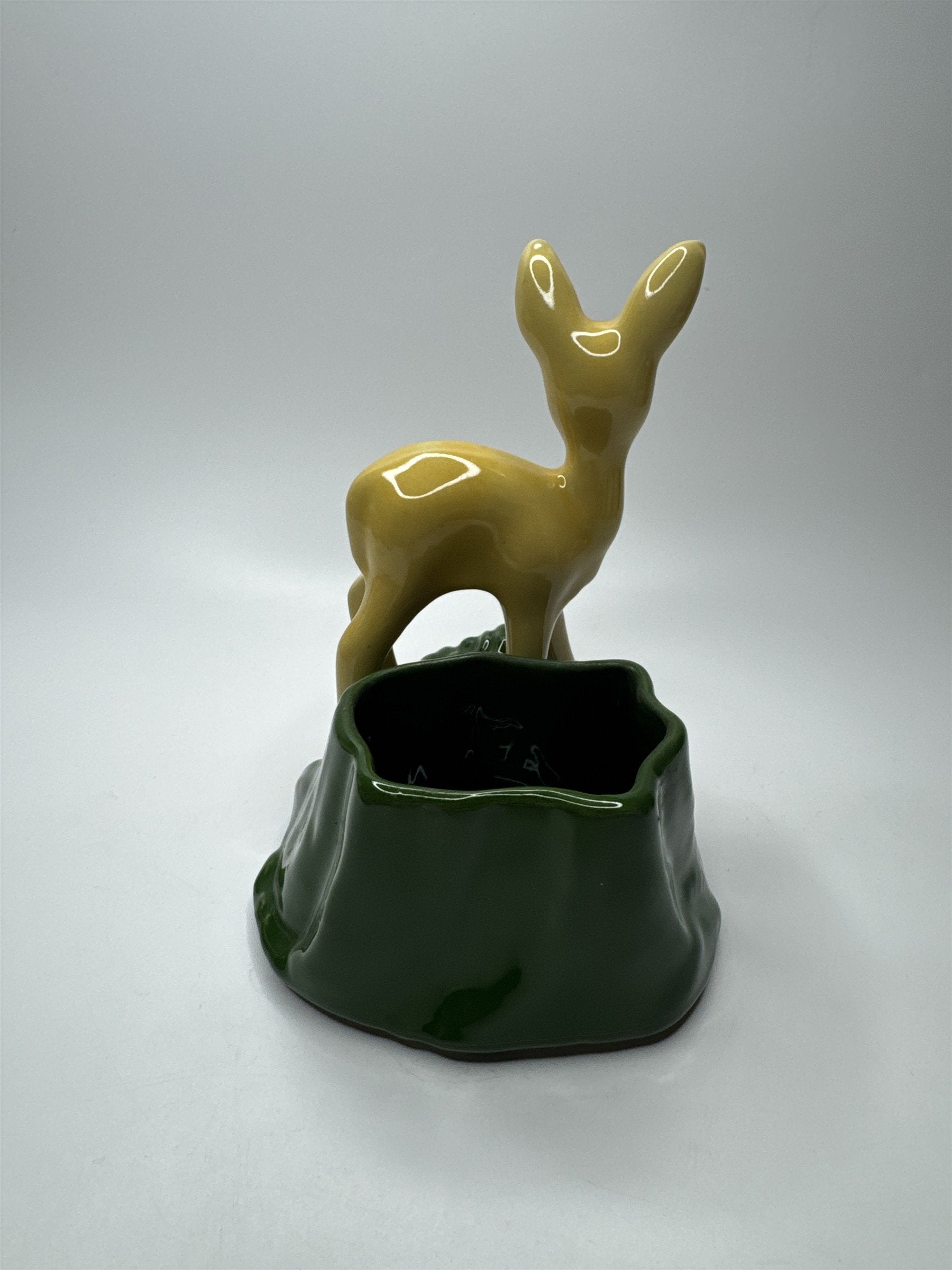 Vintage Shawnee Art Pottery Yellow Deer on Grass Planter USA #624 Planter