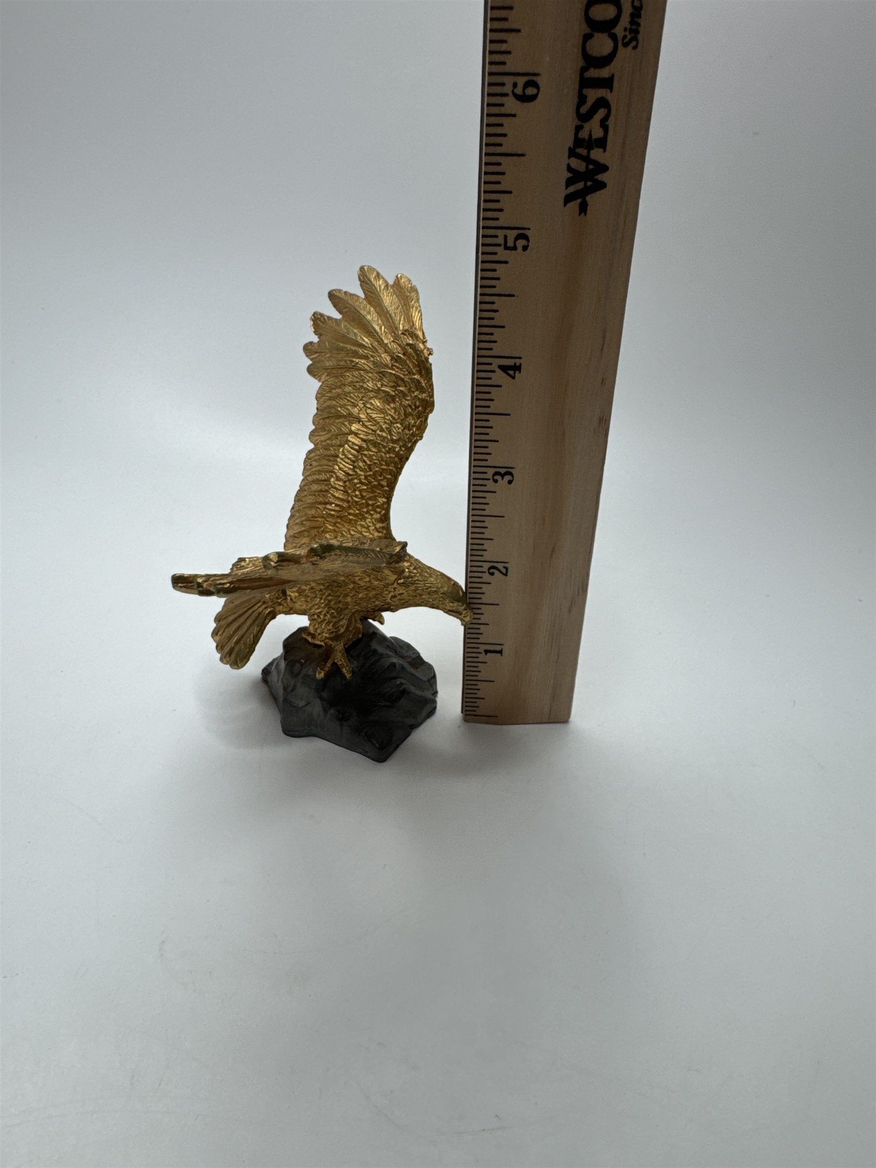 Carver E Tripp No. 1782C Eagle Statue Figurine Metal Gold-Toned Plated