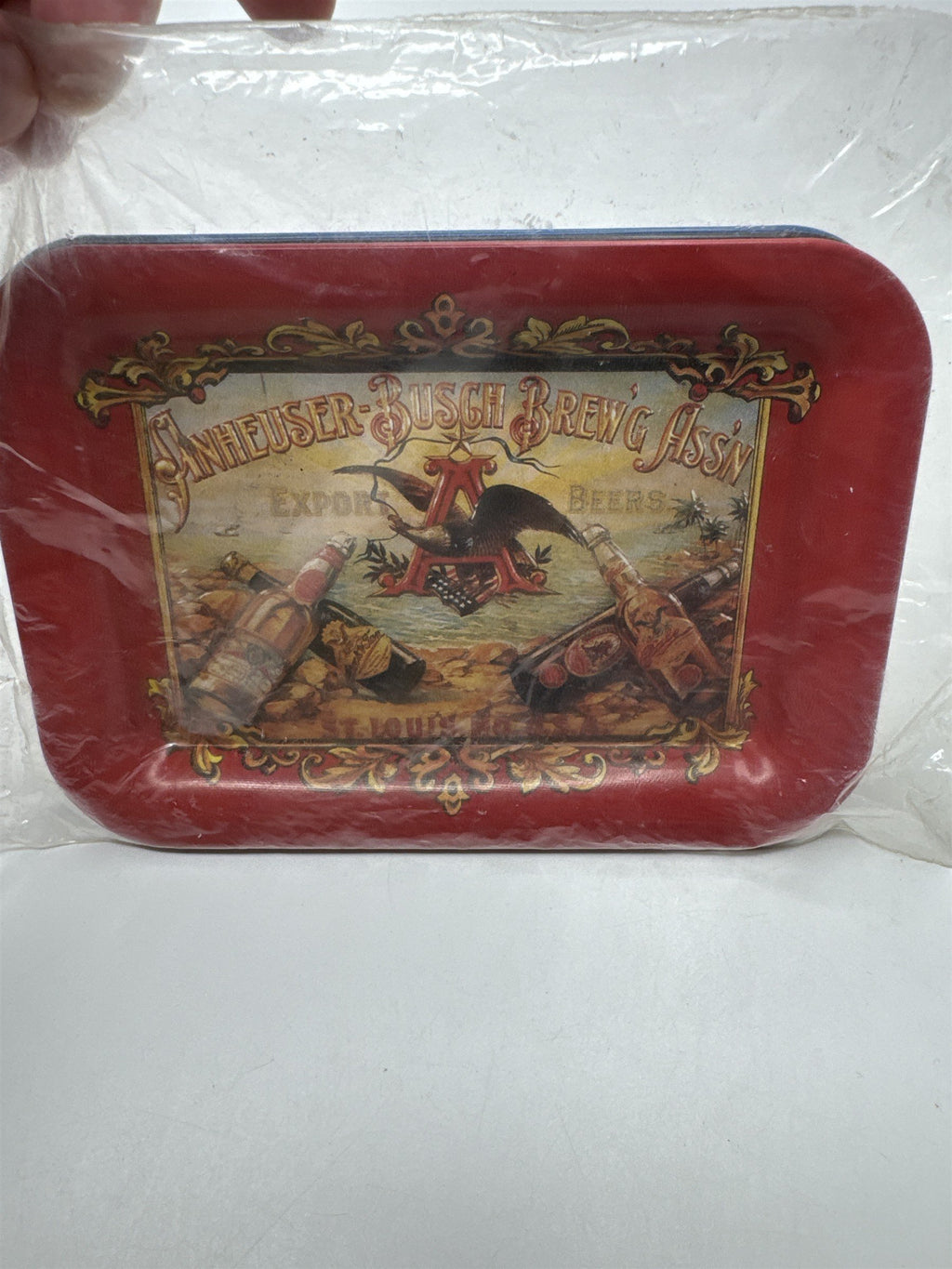 Vintage Budweiser Set of 3 Mini Bar Change Trays Nostalgic Designs