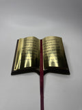 Vintage Home Interiors Bible Metal & Wood Hanging John 14:1-3 Verses Bookmark