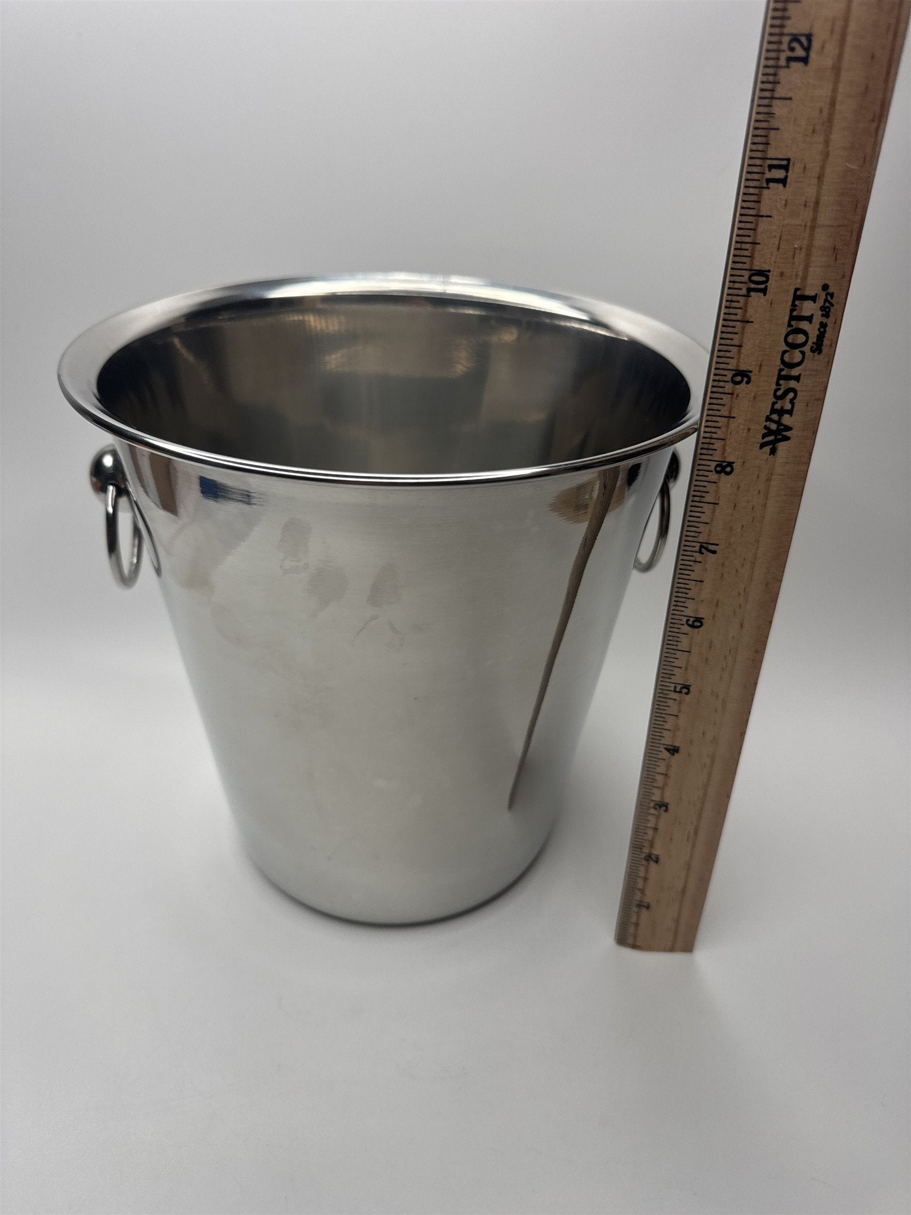 Winco Stainless Steel Mirror Finish 4qt Wine Champagne Chilling Ice Bucket