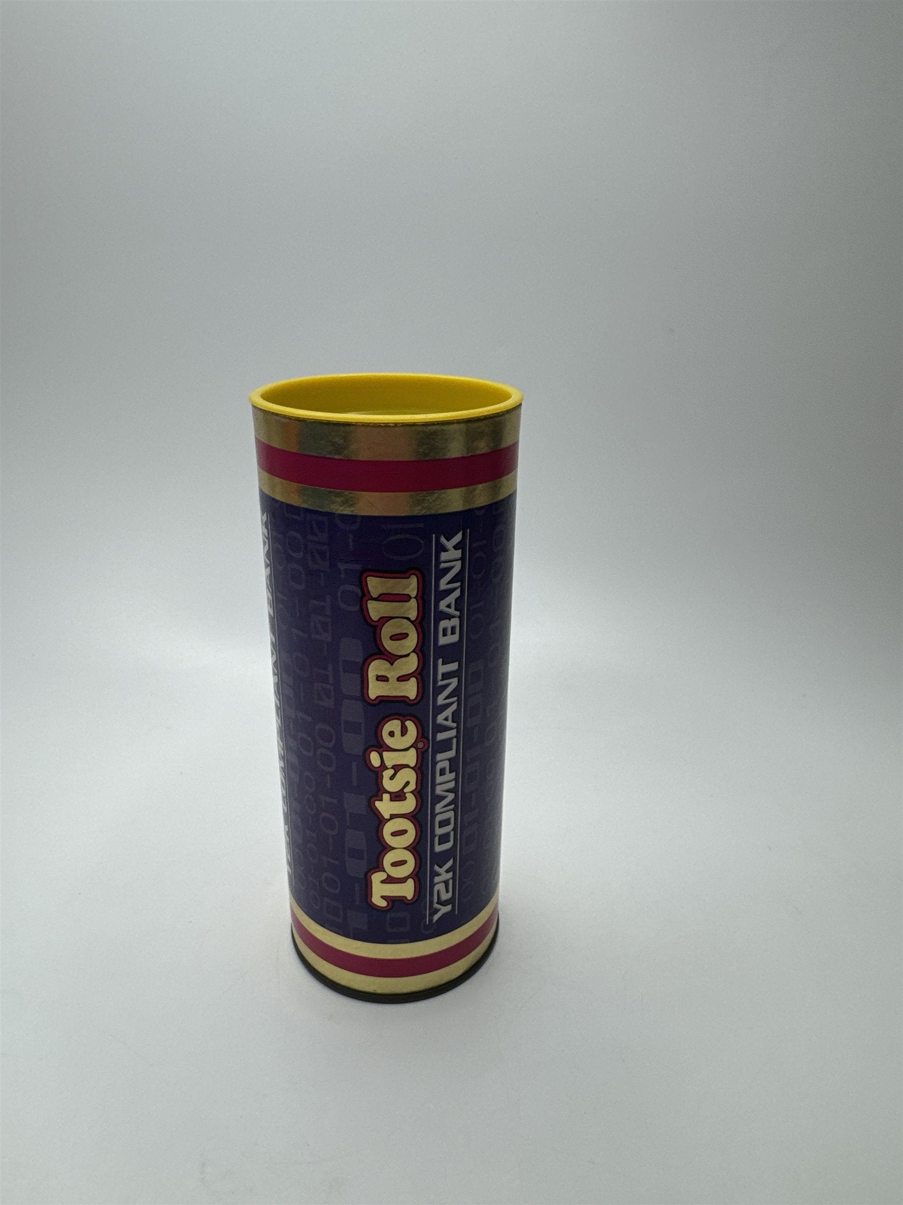 Vintage Tootsie Roll Y2K Compliant Bank Empty Tin
