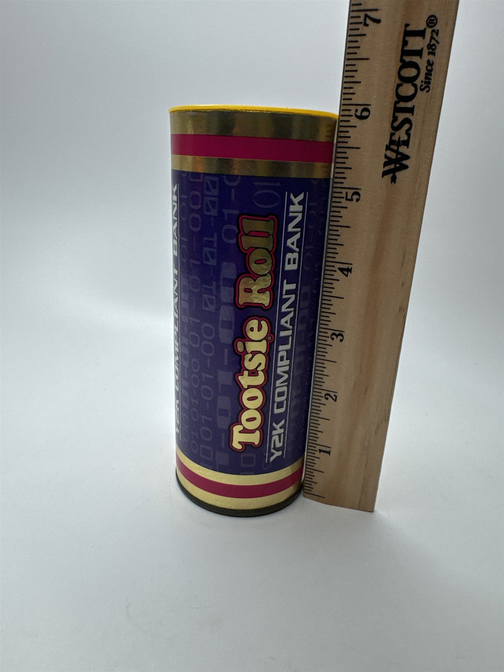 Vintage Tootsie Roll Y2K Compliant Bank Empty Tin
