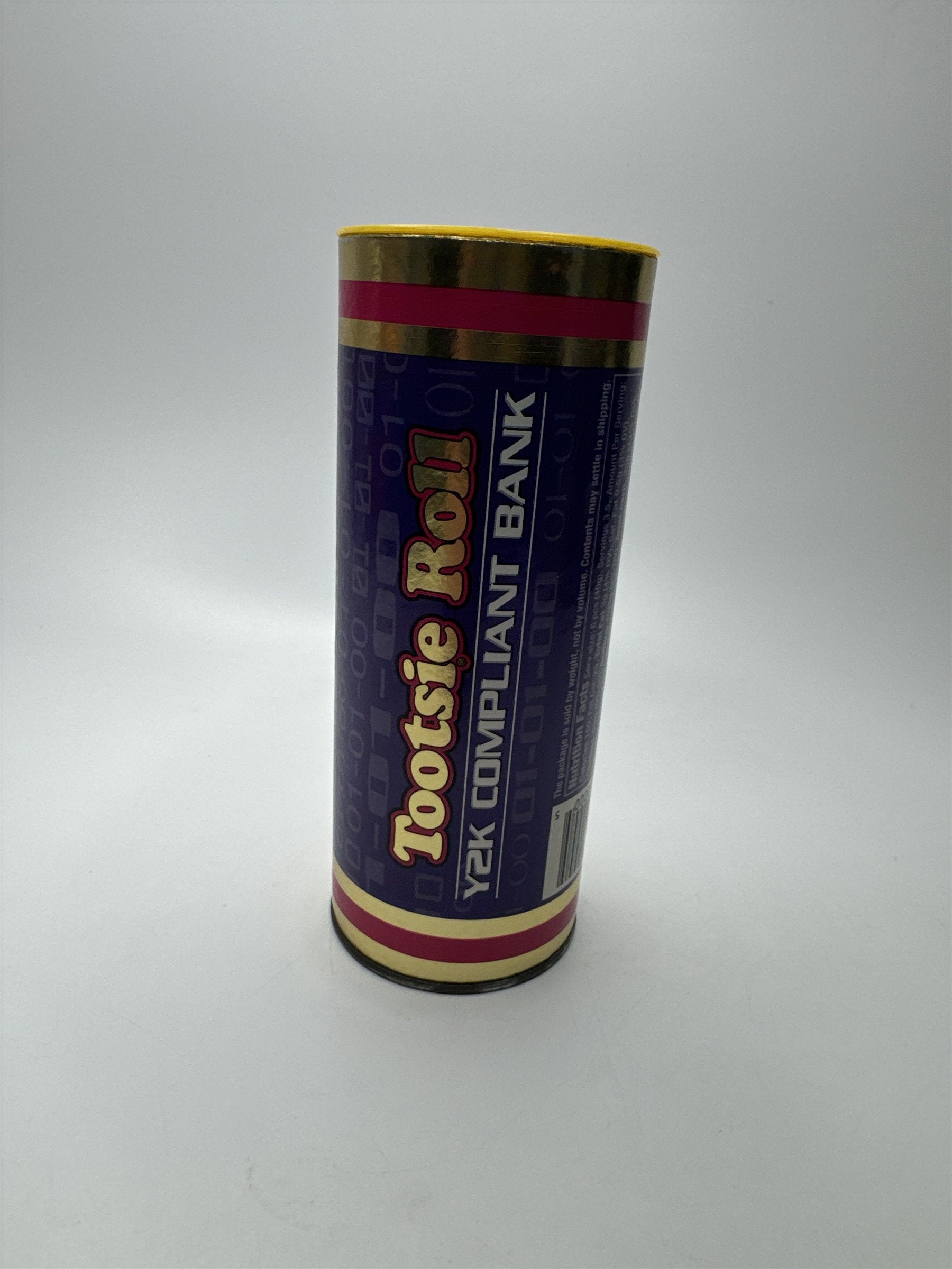 Vintage Tootsie Roll Y2K Compliant Bank Empty Tin