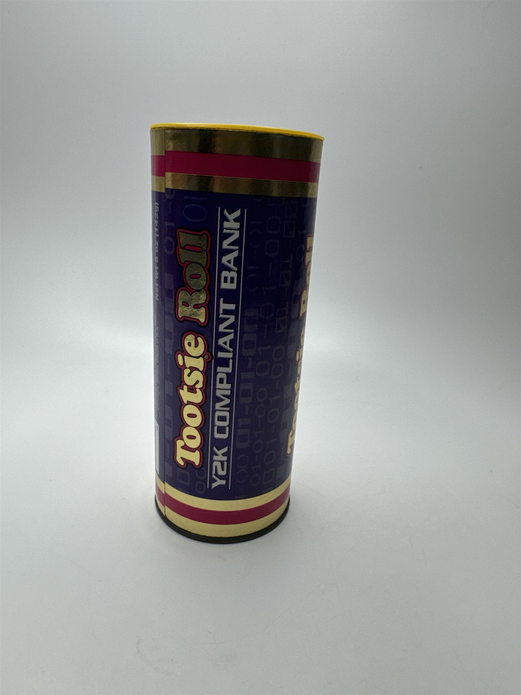 Vintage Tootsie Roll Y2K Compliant Bank Empty Tin