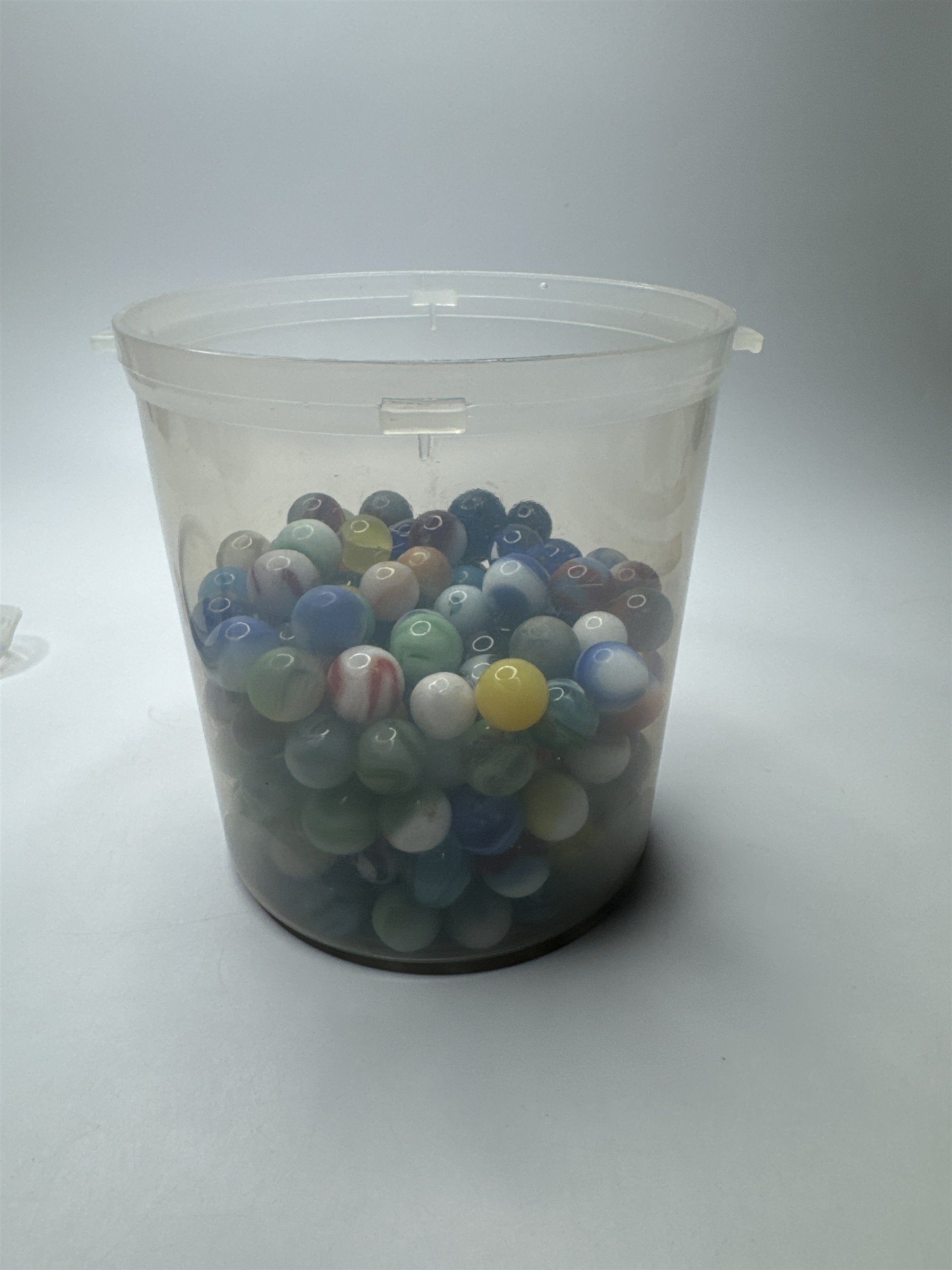 Vintage 2lb Lot of Played Marbles Multicolor Glass Vintage Marble Lot