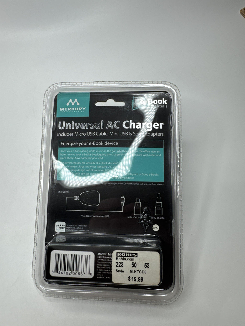 Merkury Innovations e-Book Essentials Universal AV Charger Micro USB Mini USB