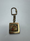 Vintage Distressed Good Luck Last Vegas Spinning Keychain Chain Link