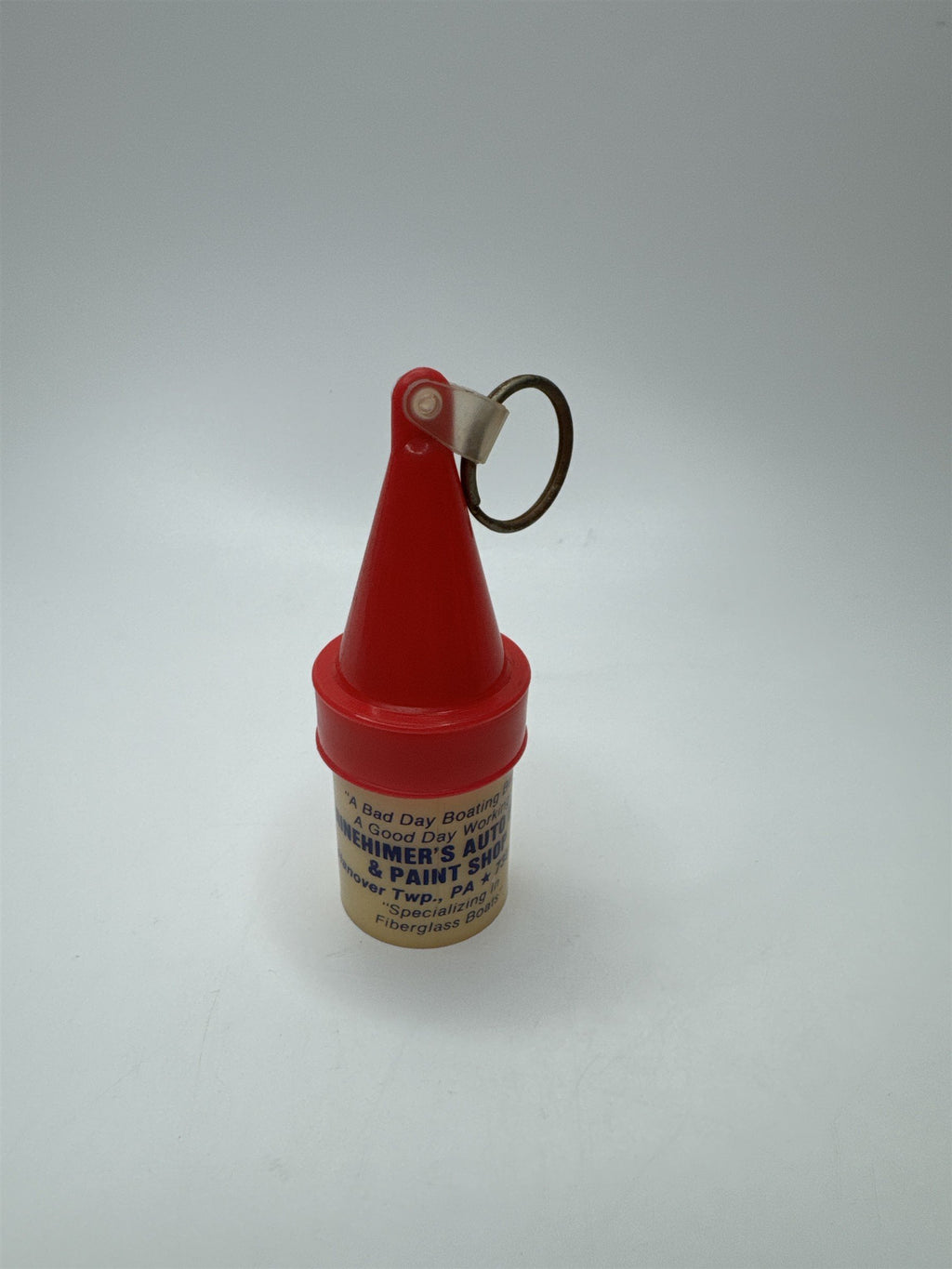 Vintage Boat Buoy Marine Key Chain Floating Rinehimer's Auto Hanover Twp Penna