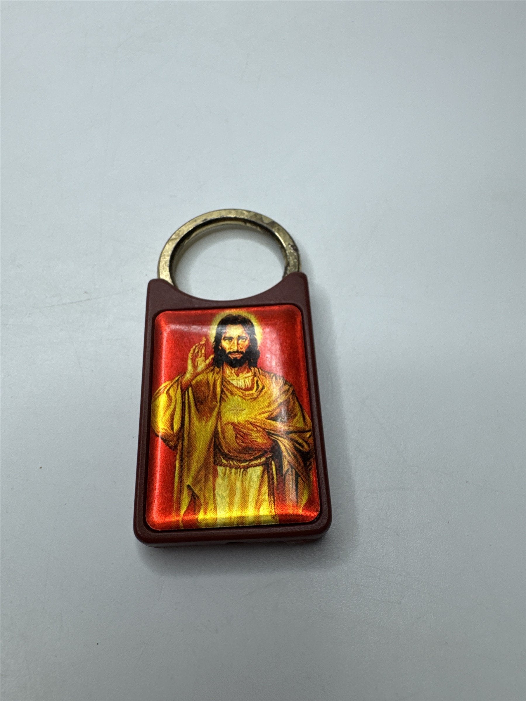 Vintage Jesus Member of the Sacred Heart League Keychain