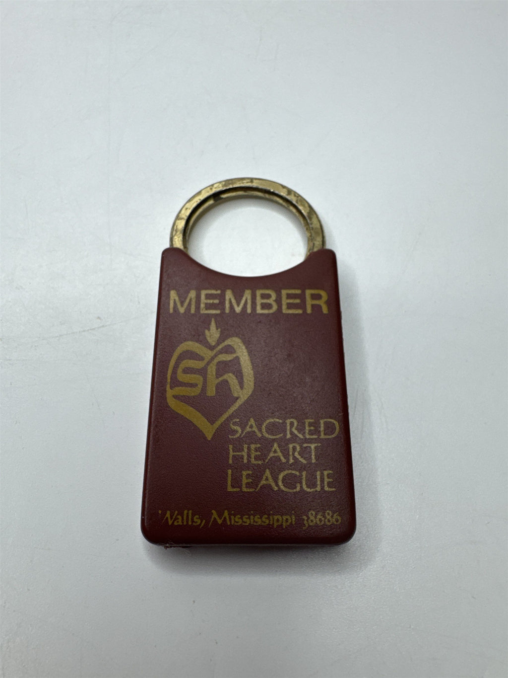 Vintage Jesus Member of the Sacred Heart League Keychain